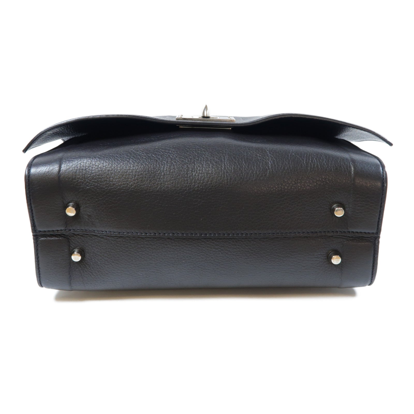 GIVENCHY 【激減優惠】牛皮皮革2 Way Shoulder Bag銀扣手挽肩背兩用袋黑色