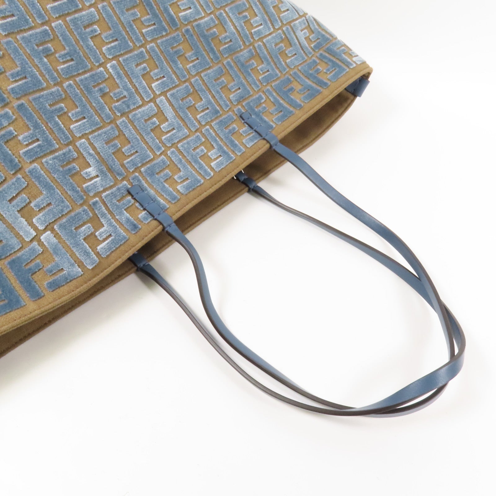 FENDI 帆布/天鵝絨Roll Large肩背袋