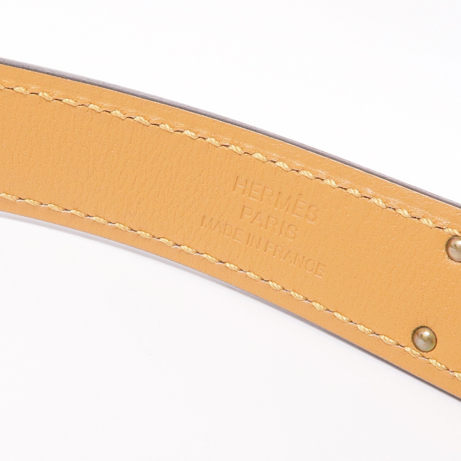 HERMES Epsom皮革Kelly Belt金扣皮帶18 Etoupe