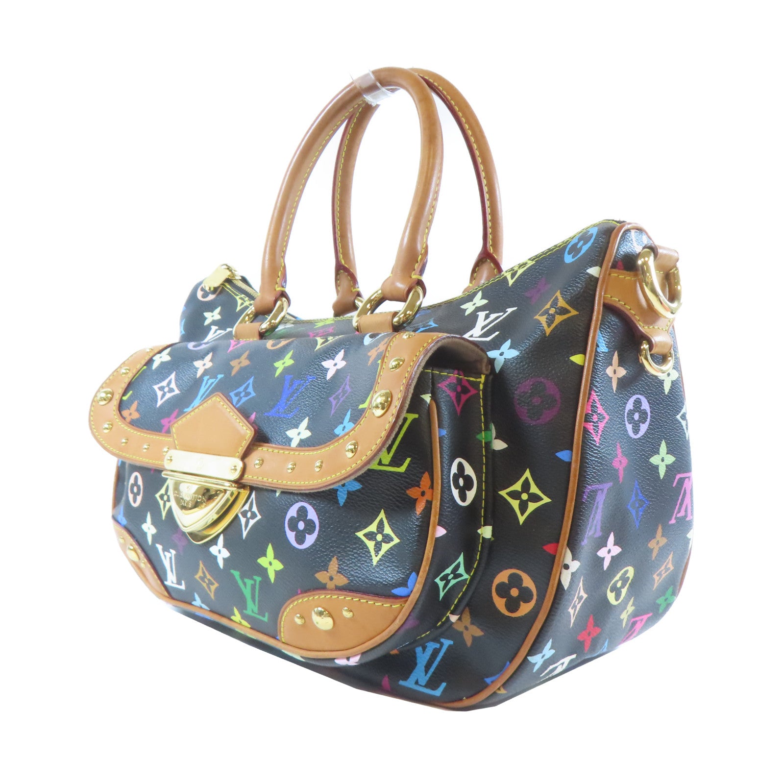 LOUIS VUITTON 【激減優惠】Monogram Multicolore Rita金扣手挽肩背兩用袋黑色/多色