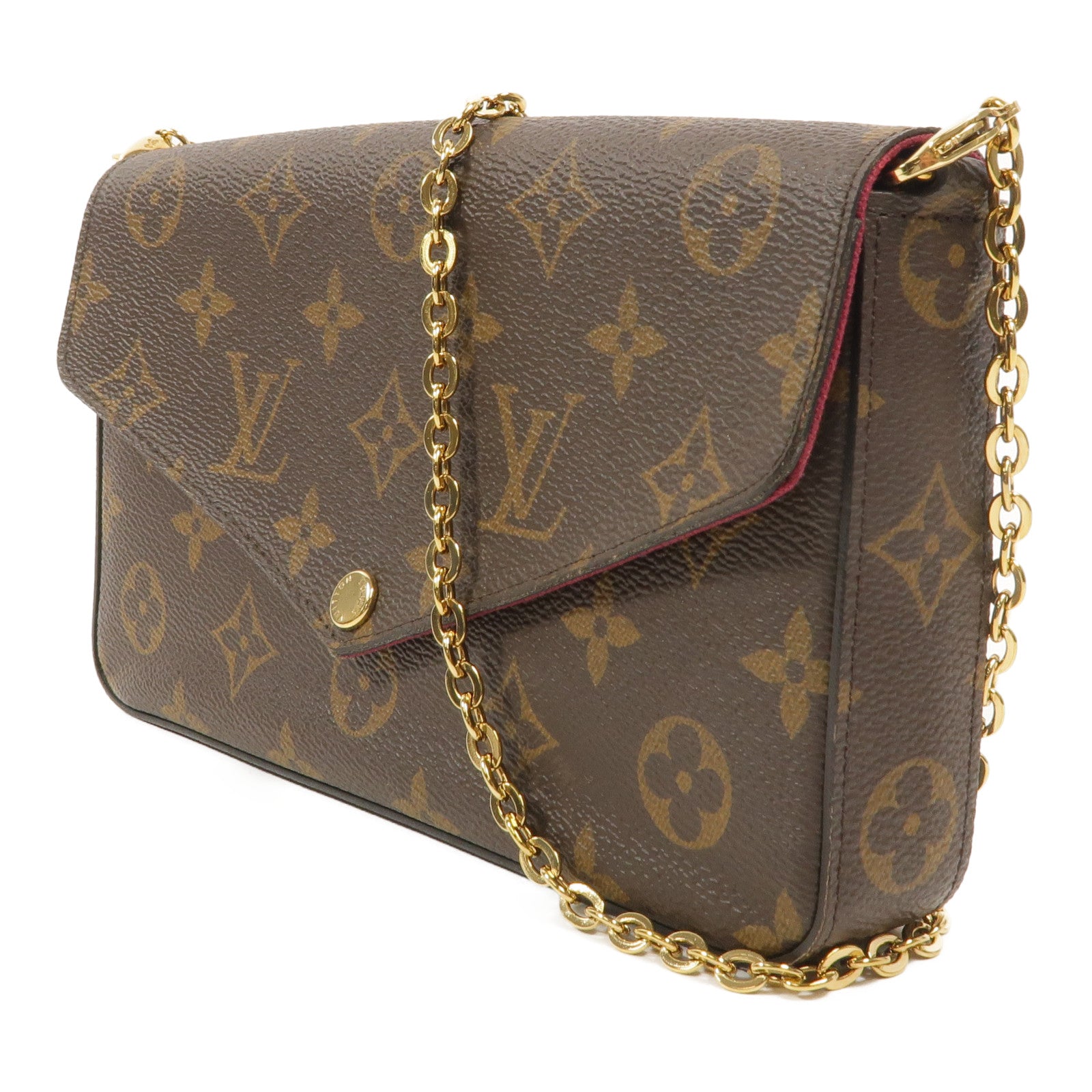 LOUIS VUITTON Monogram Pochette Felicie鏈帶肩背袋