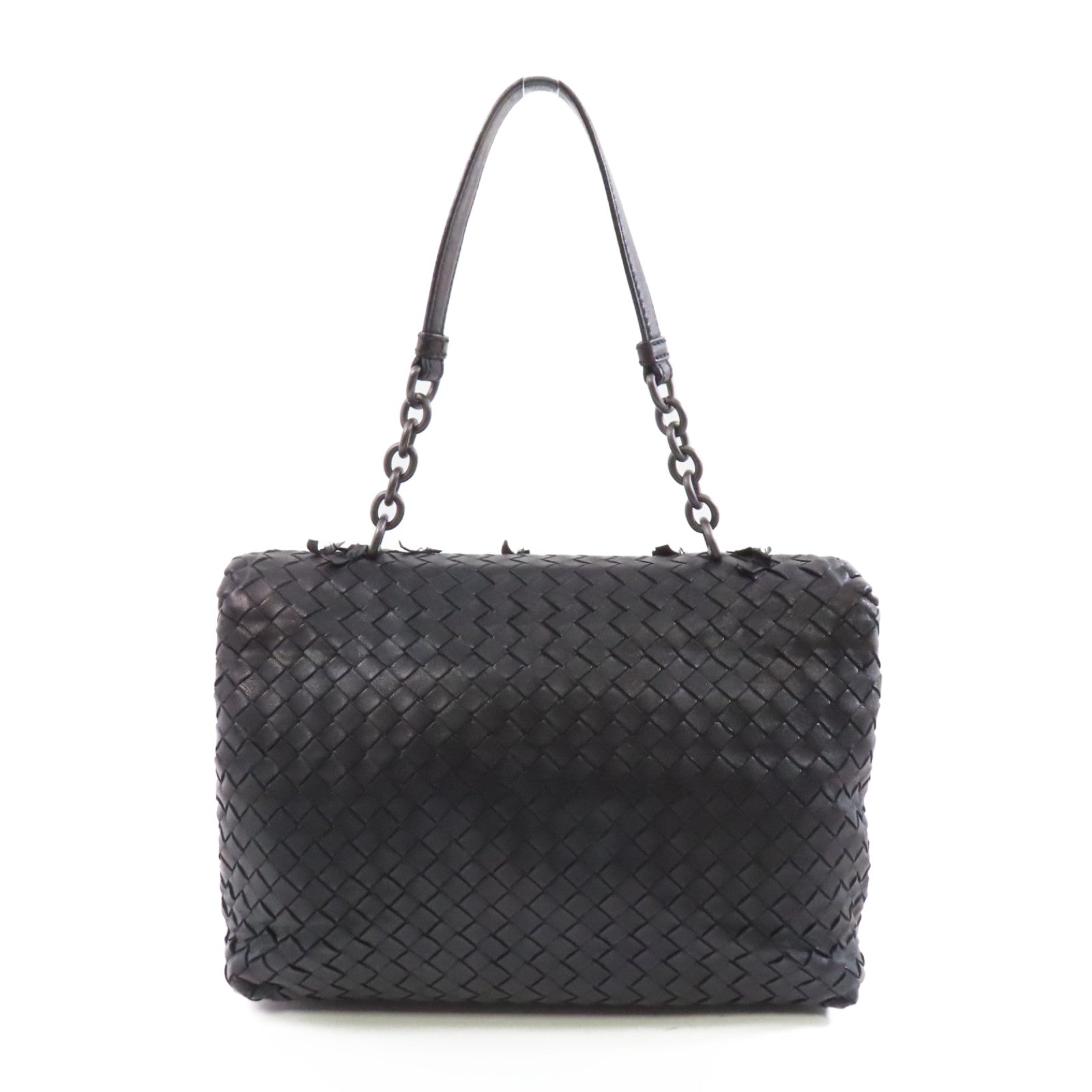 BOTTEGA VENETA 織紋皮革Shoulder Bag肩背袋金屬棕色