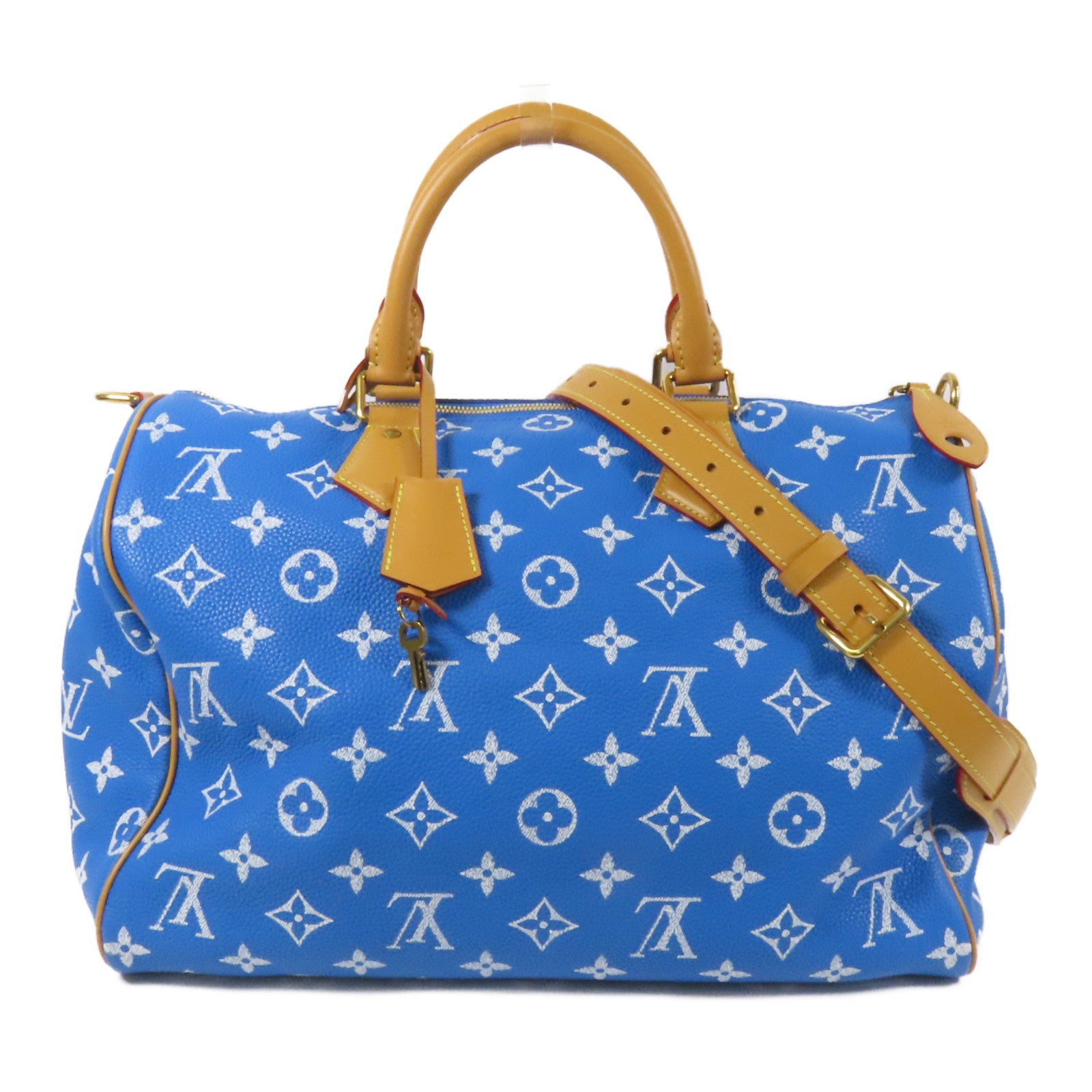LOUIS VUITTON Monogram Calf Speedy P9 Bandouliere 40金扣手挽肩背兩用袋
