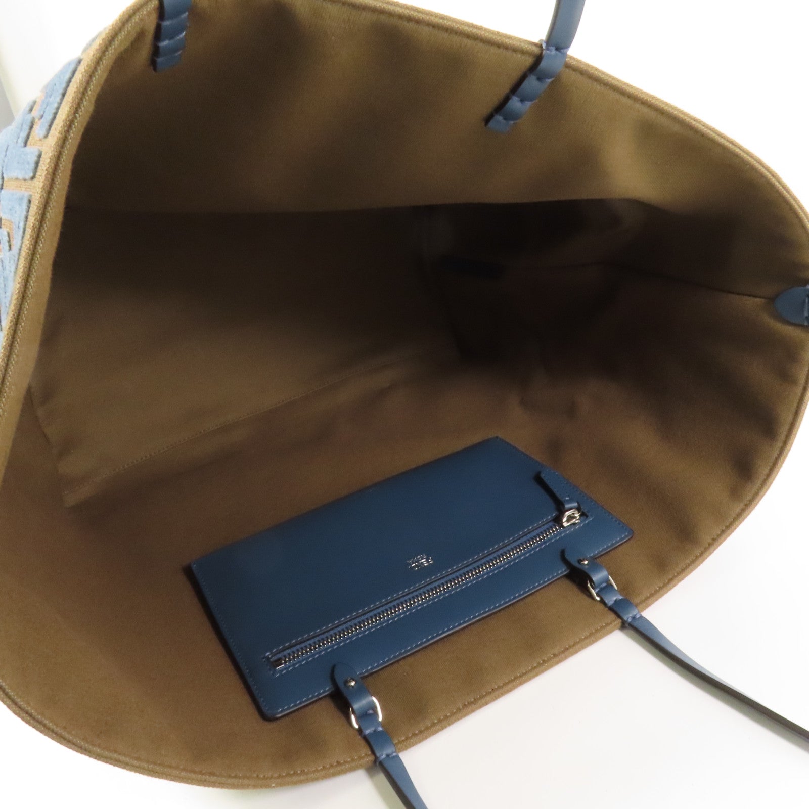 FENDI 帆布/天鵝絨Roll Large肩背袋