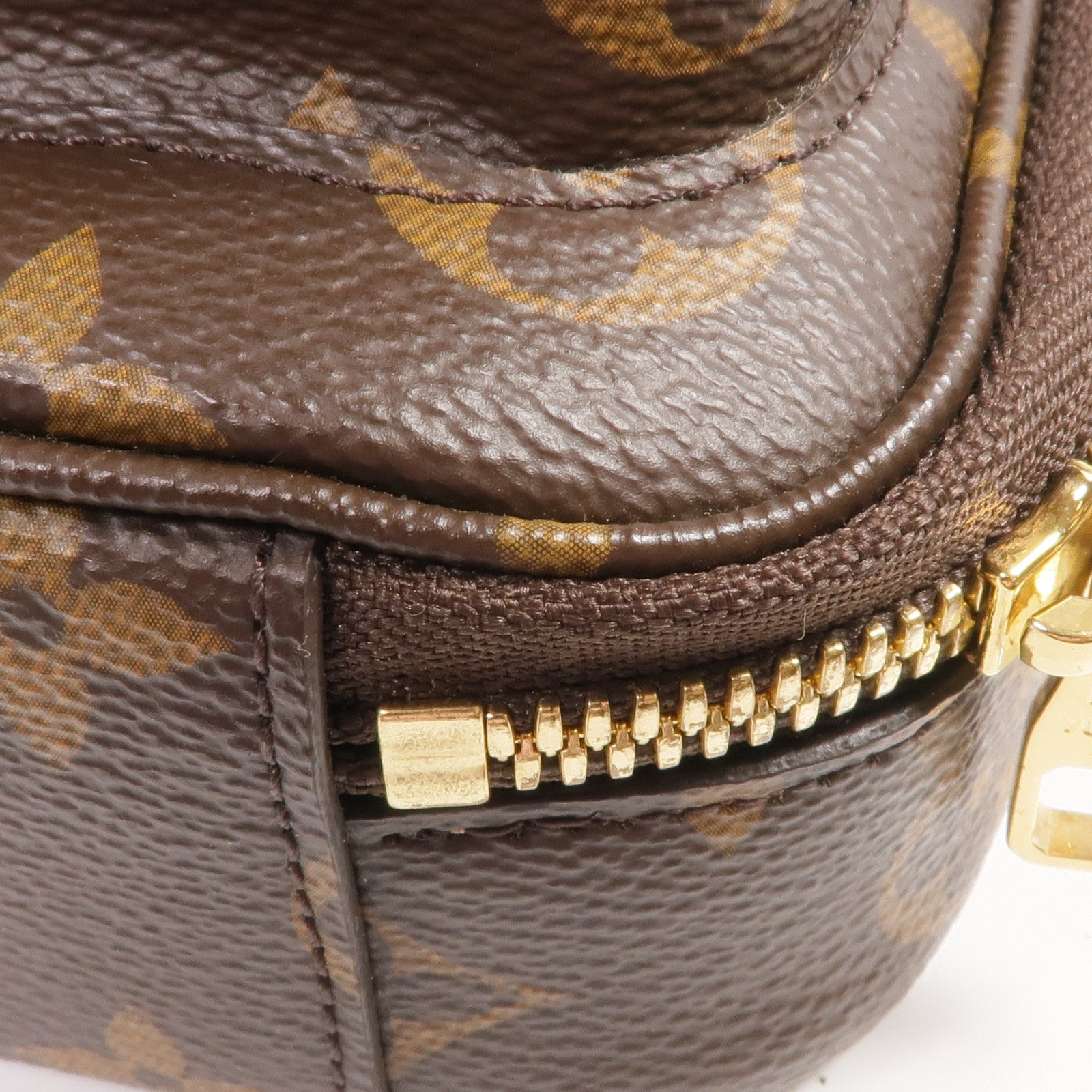 LOUIS VUITTON Monogram Utility金扣手挽肩背兩用袋棕色