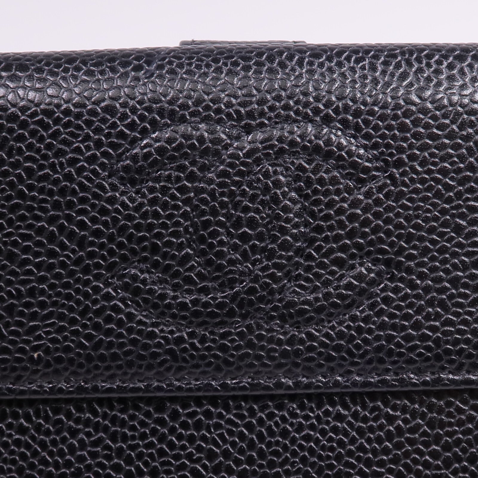 CHANEL 牛皮皮革Long Wallet銀扣長錢包