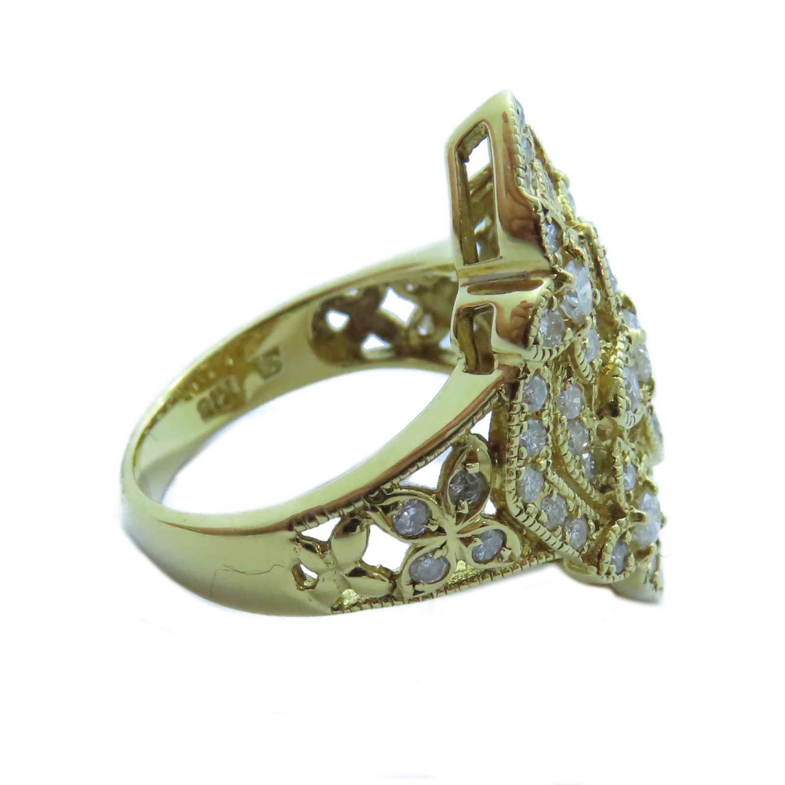 JEWELRY 【激減優惠】18K黃金Diamond Ring 1.00ct鑽石戒指US#4.5
