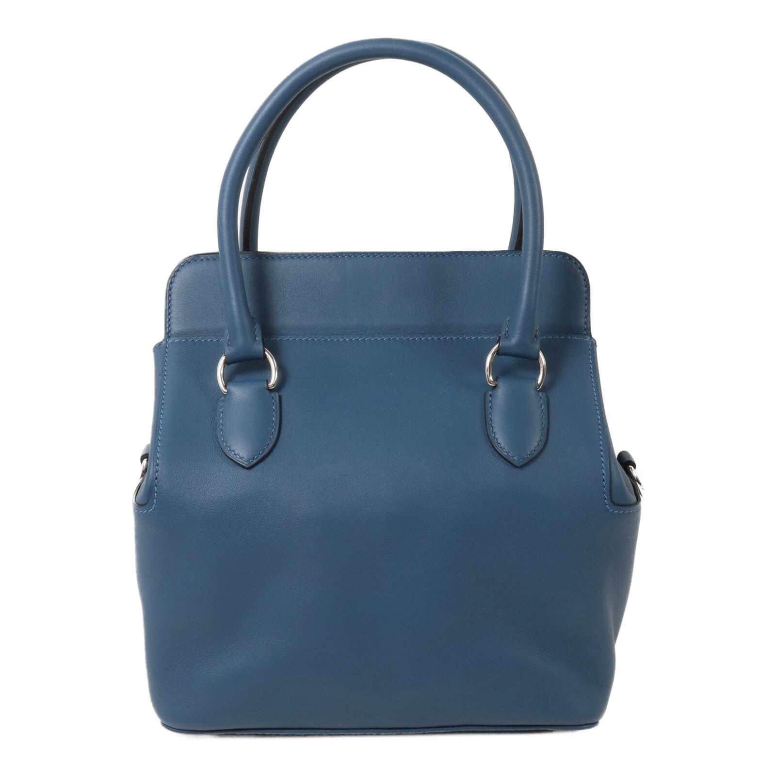 HERMES Swift皮革Tool Box 20手挽肩背兩用袋Bleu Thalassa