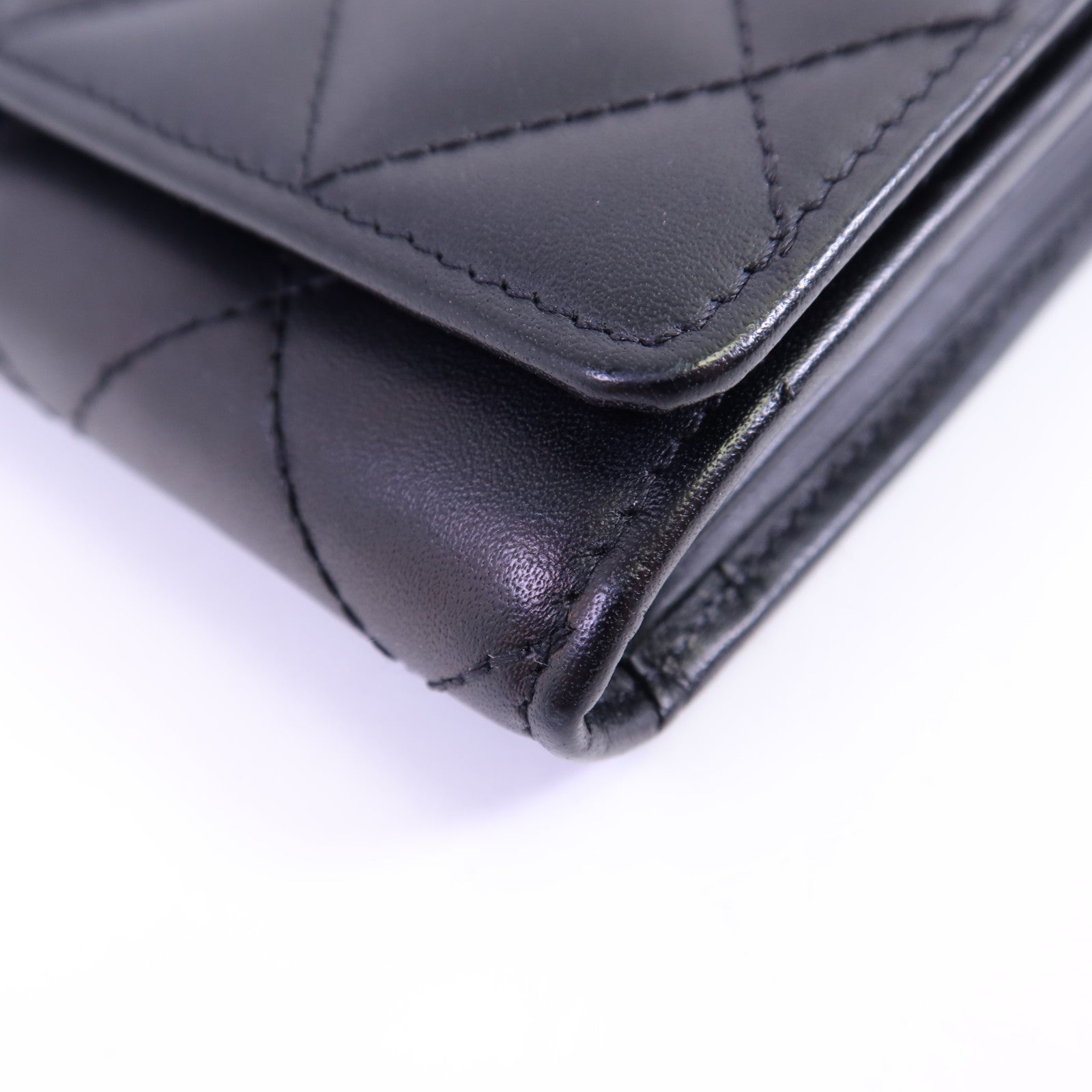 CHANEL 牛皮皮革Cambon Long Wallet銀扣長錢包