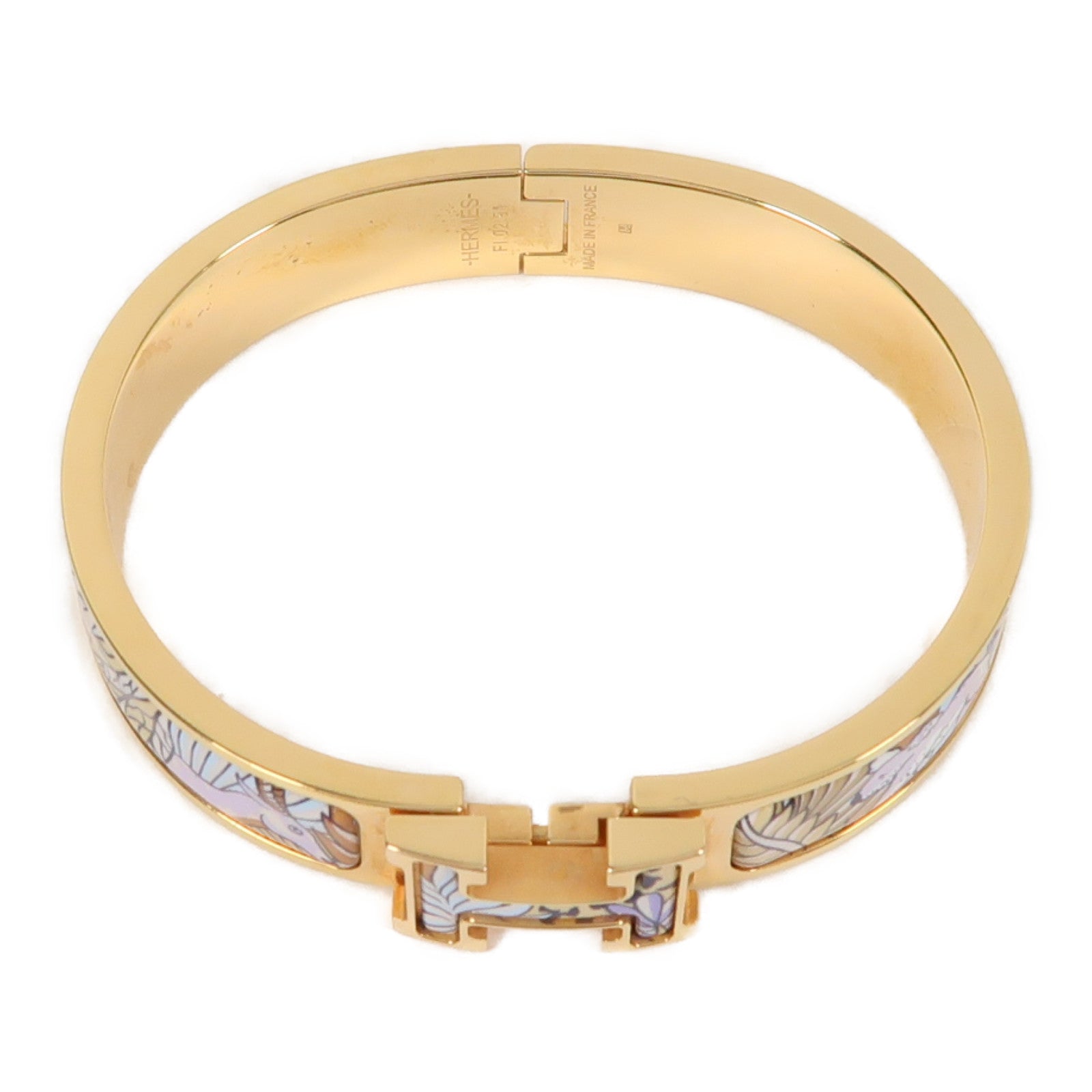 HERMES 金屬Clic H手鐲金色/多色