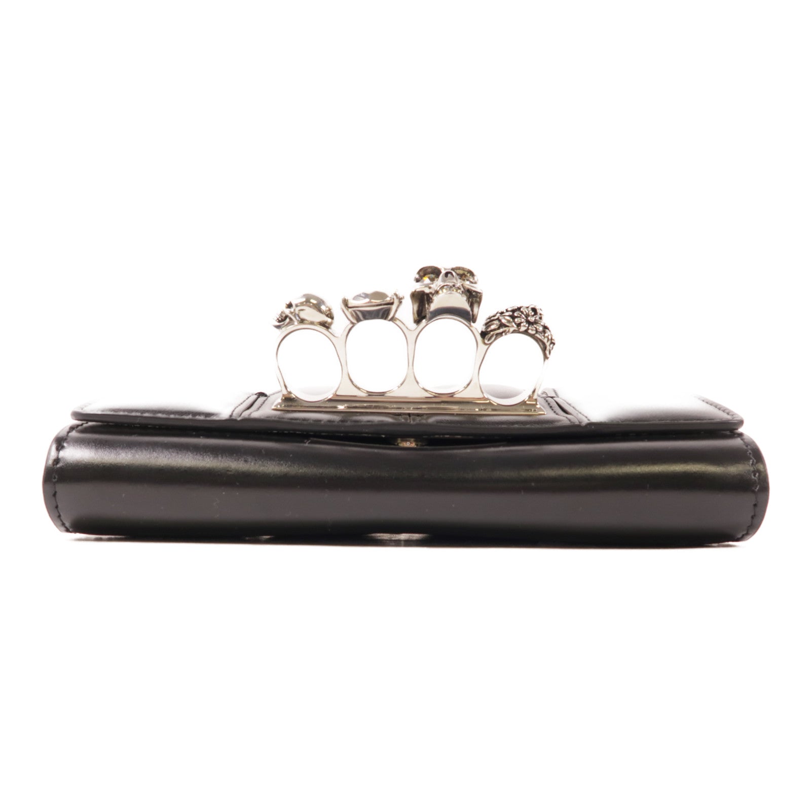 SELECTION SHW Slash Shoulder Clutch Bag 554183 Calfskin Leather Black
