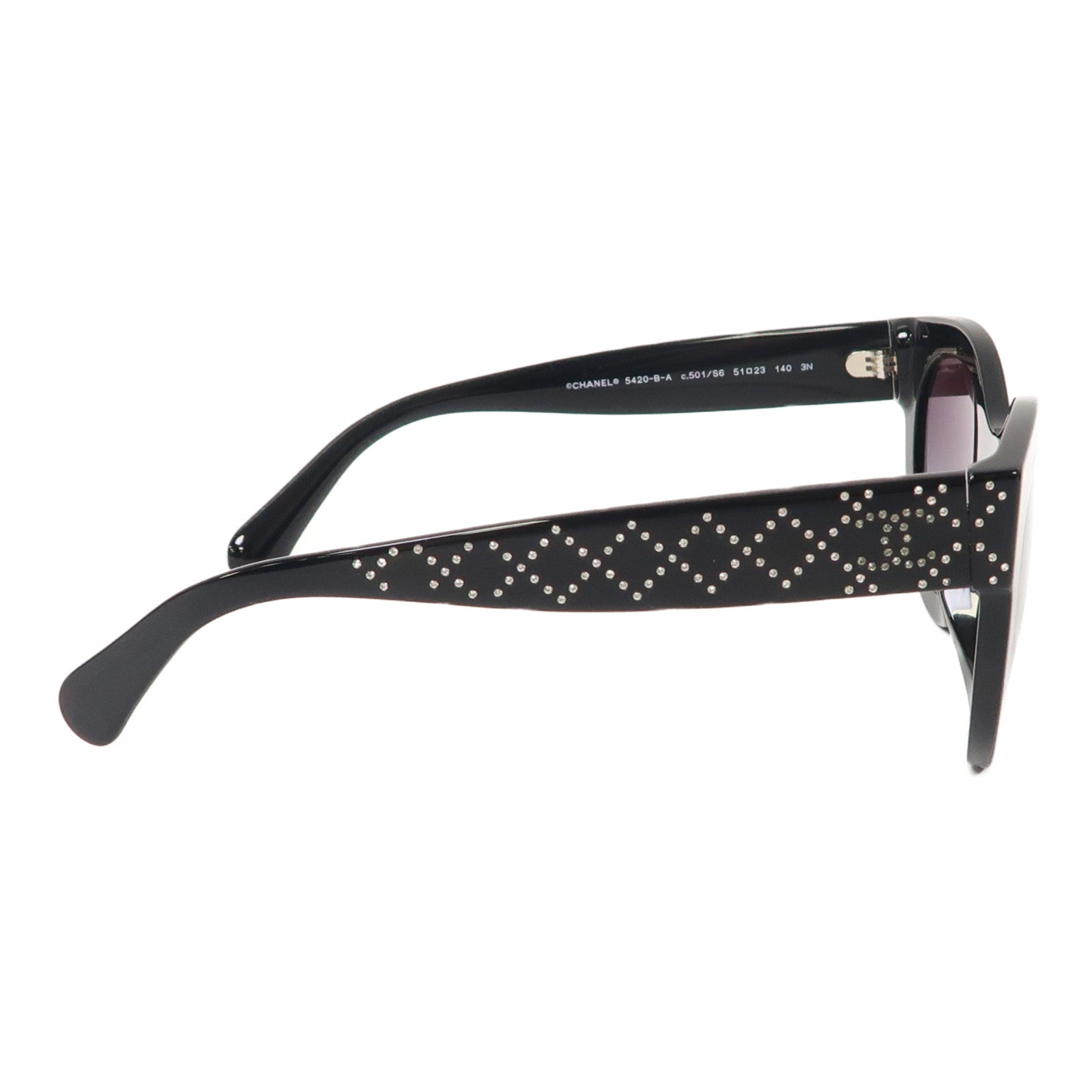 CHANEL 【激減優惠】PVC Crystal CC Sunglass太陽眼鏡黑色