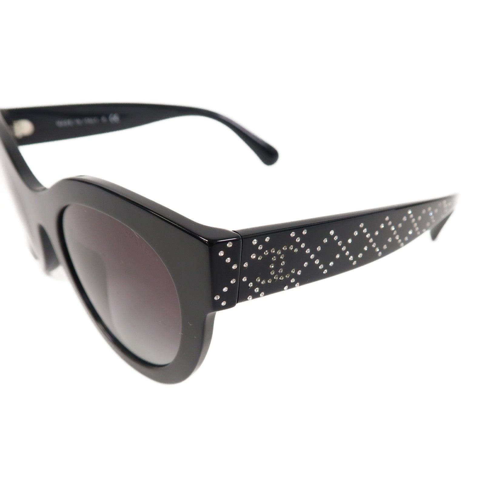 CHANEL 【激減優惠】PVC Crystal CC Sunglass太陽眼鏡黑色