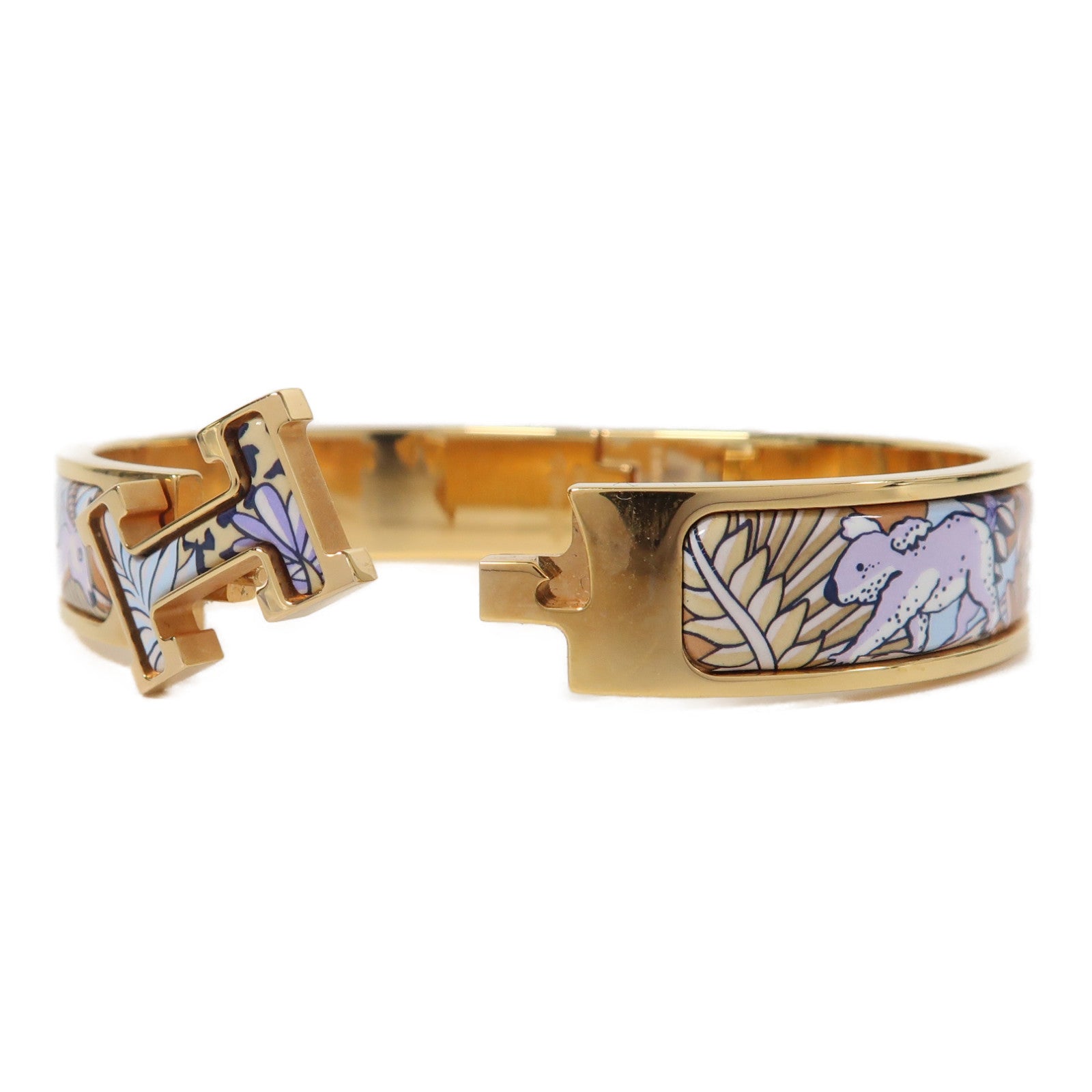 HERMES 金屬Clic H手鐲金色/多色