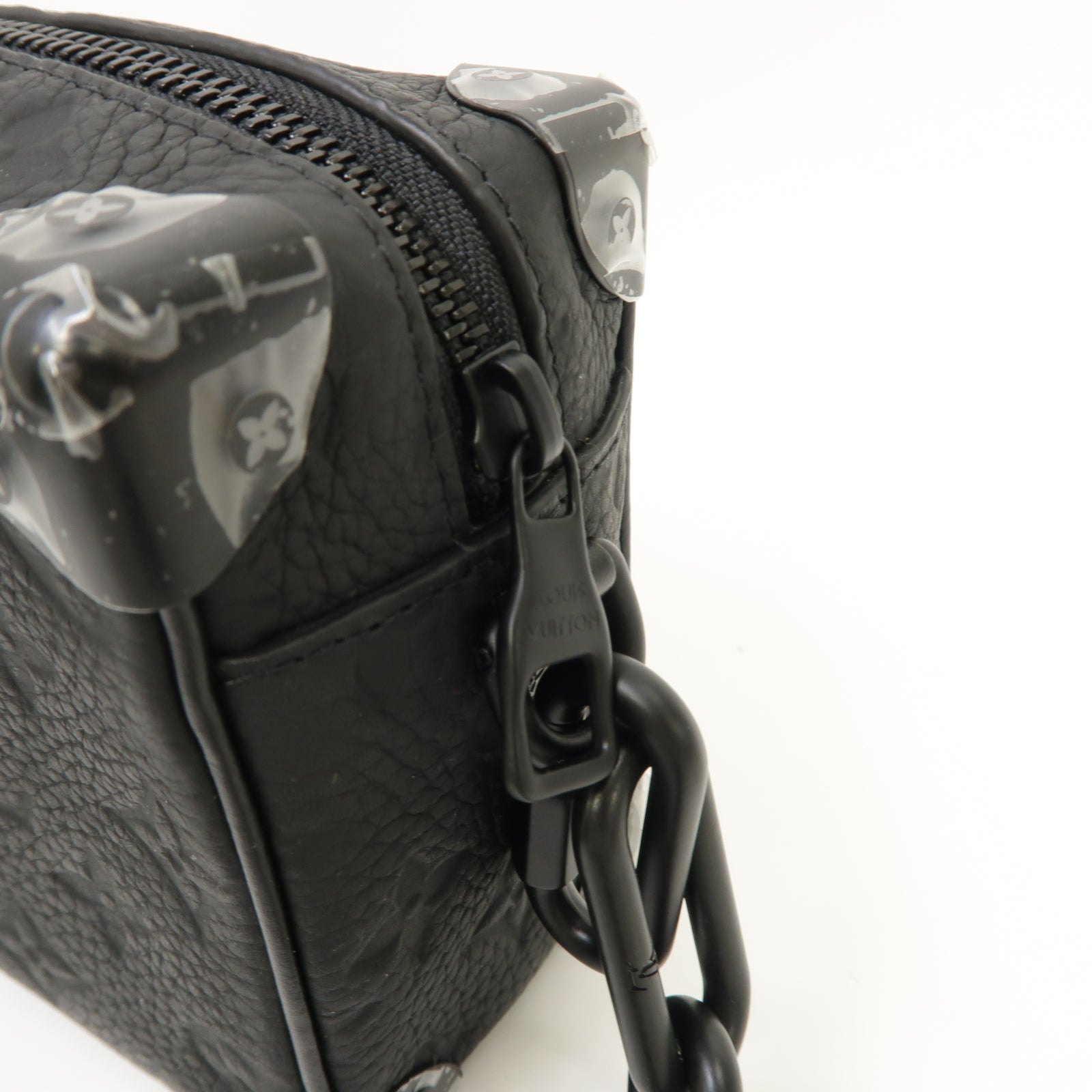 LOUIS VUITTON Monogram Taurillon Mini Soft Trunk肩背袋黑色