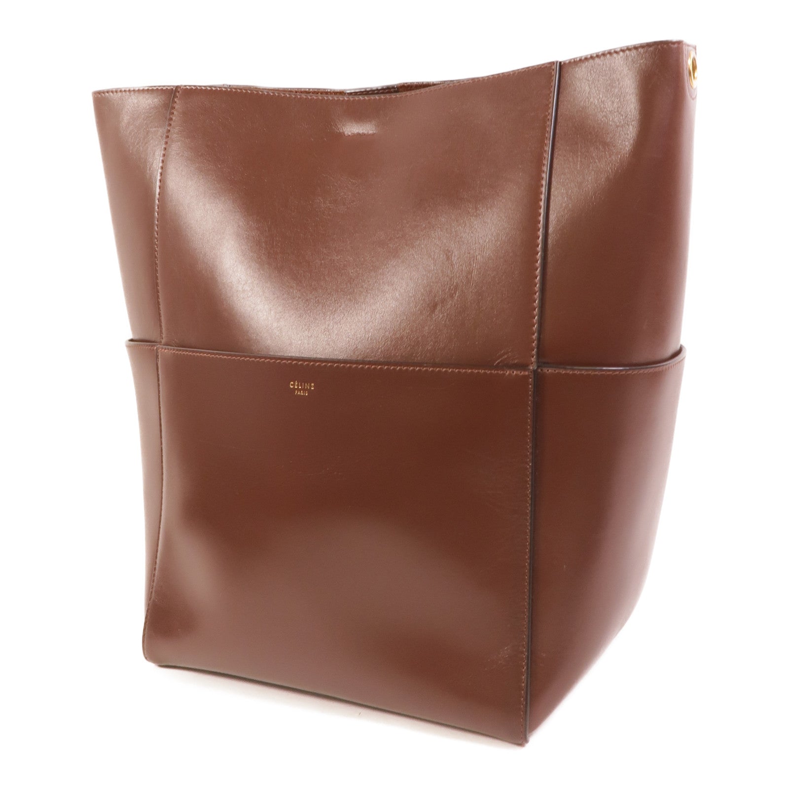 CELINE 牛皮皮革Sangle Bucket Large肩背袋