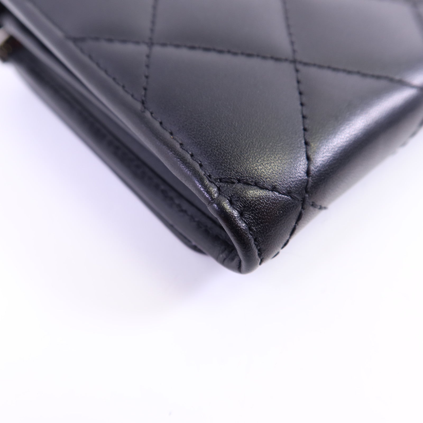 CHANEL 牛皮皮革Cambon Long Wallet銀扣長錢包