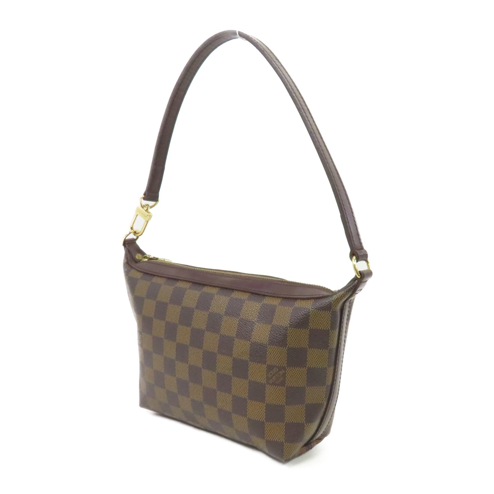 LOUIS VUITTON Damier Illovo PM金扣肩背袋棕色