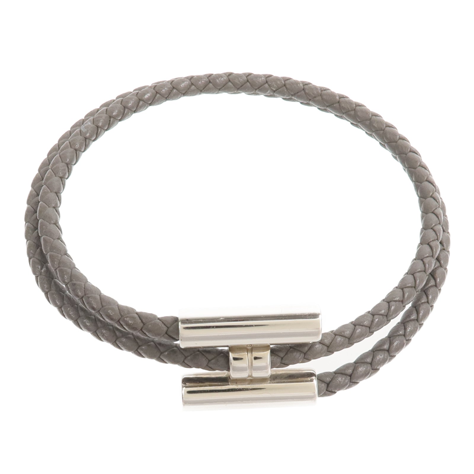 HERMES Swift皮革Tournis Tresse Bracelet手帶