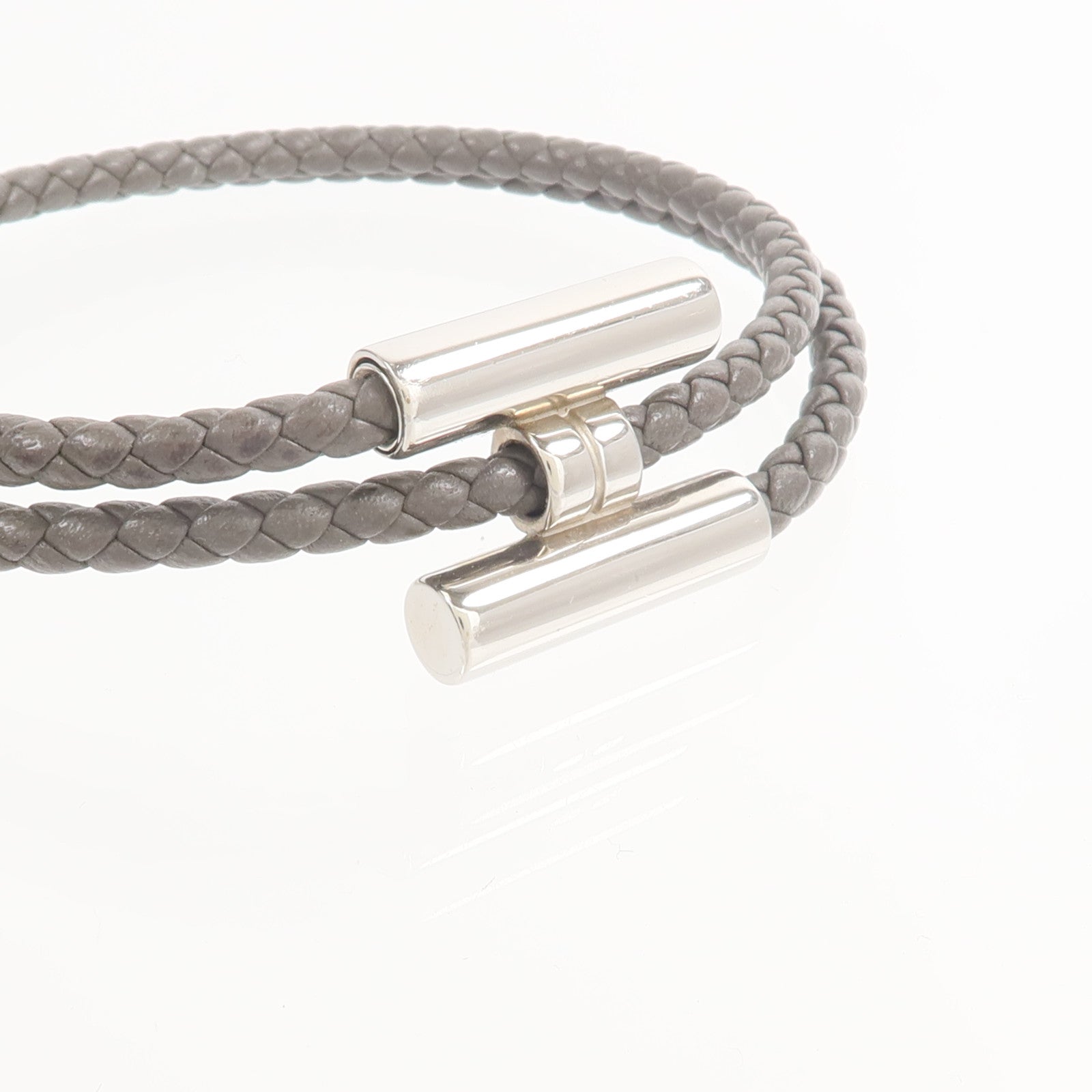 HERMES Swift皮革Tournis Tresse Bracelet手帶
