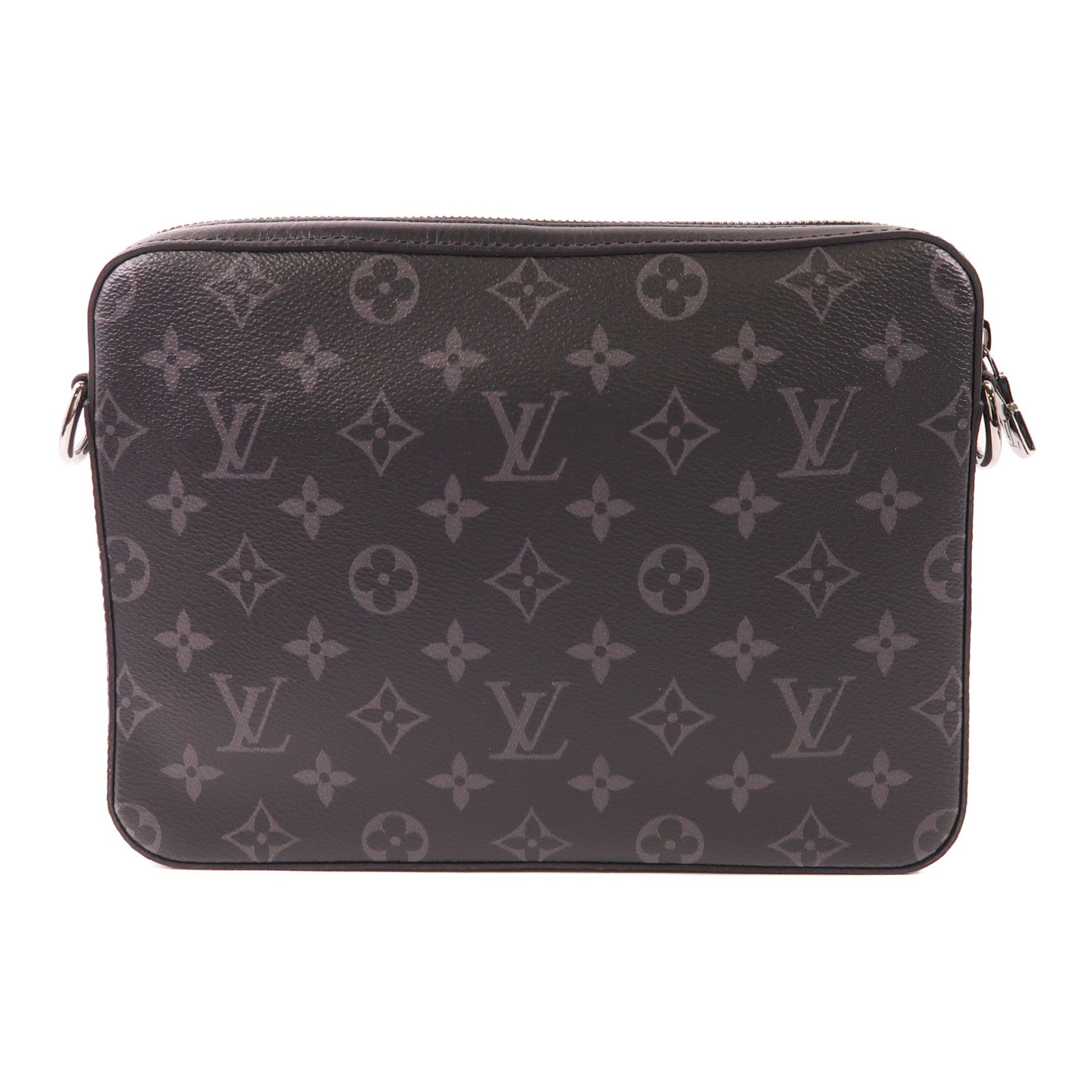 LOUIS VUITTON Monogram Eclipse Reverse Trio Messenger Bag銀扣肩背袋
