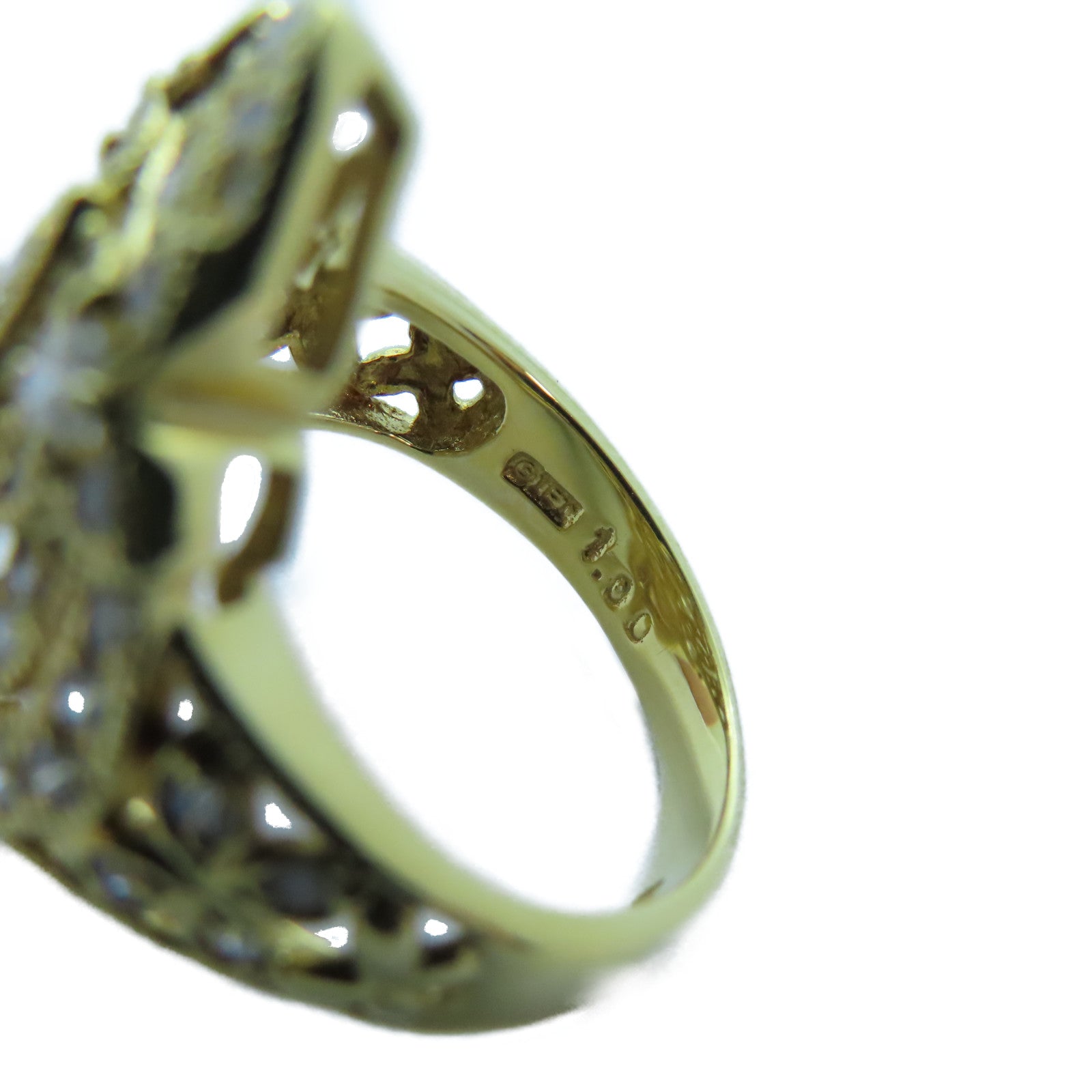 JEWELRY 【激減優惠】18K黃金Diamond Ring 1.00ct鑽石戒指US#4.5