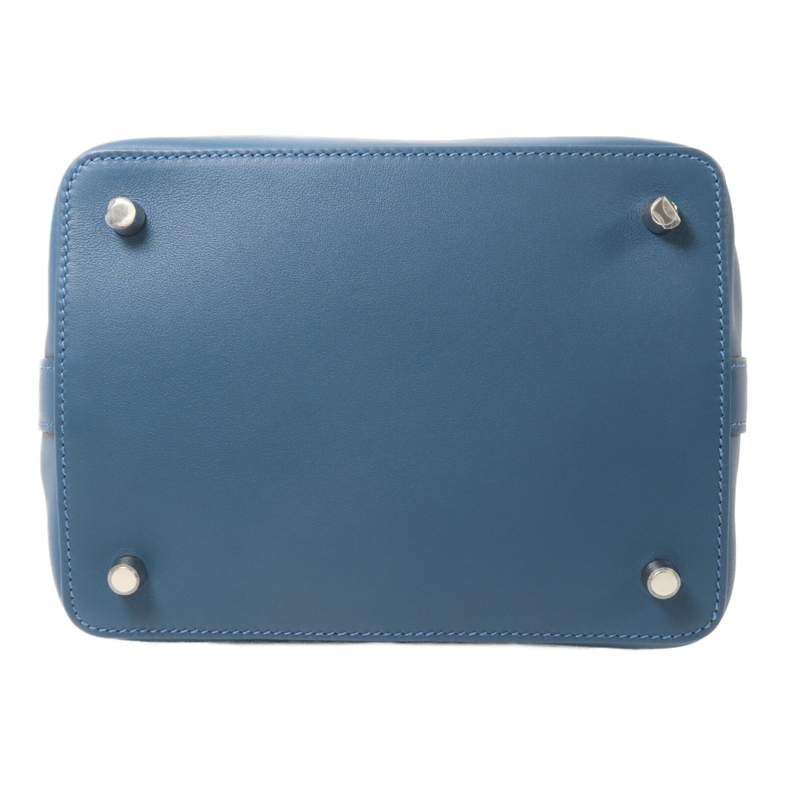 HERMES Swift皮革Tool Box 20手挽肩背兩用袋Bleu Thalassa