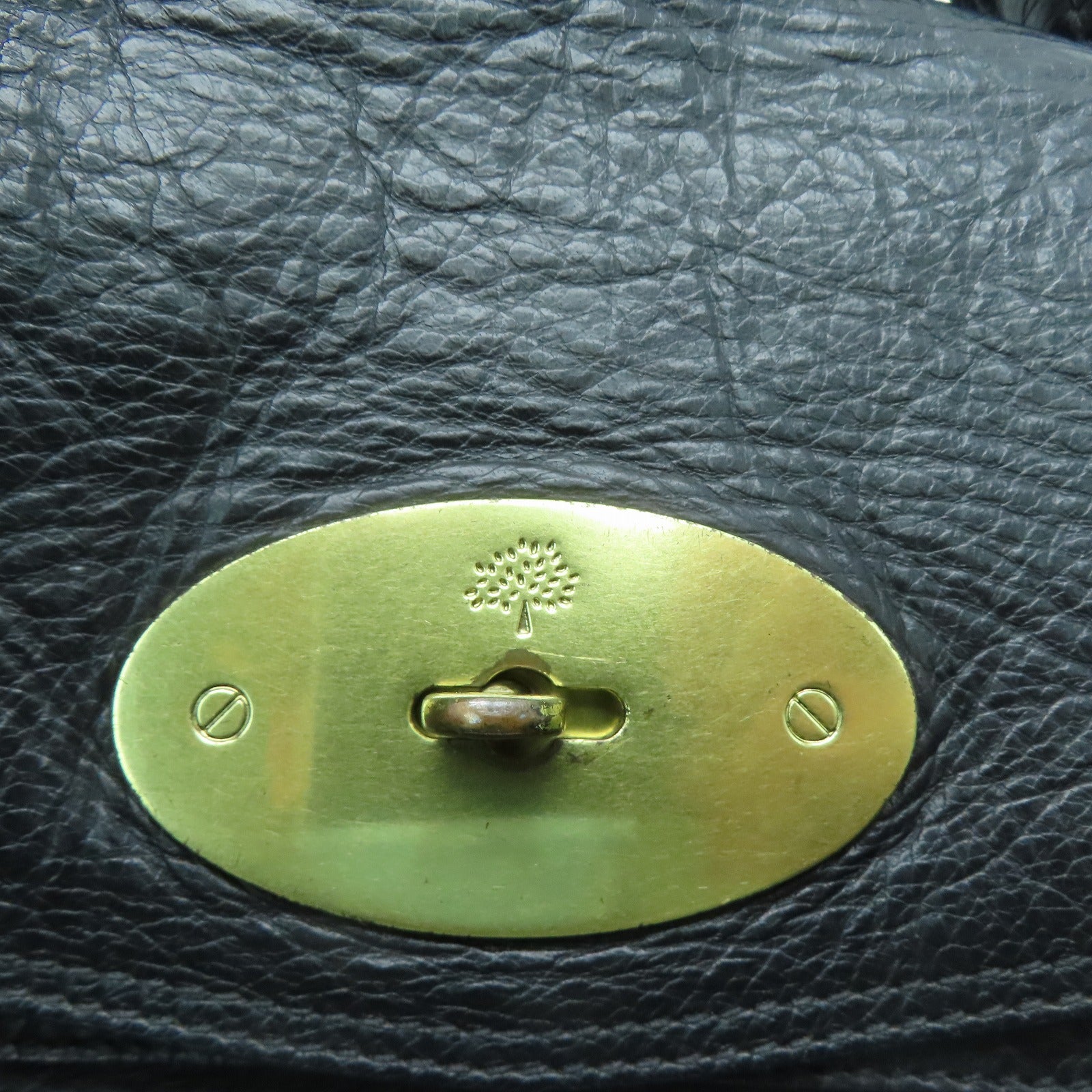MULBERRY 牛皮皮革2 Way Shoulder Bag金扣手挽肩背两用袋黑色