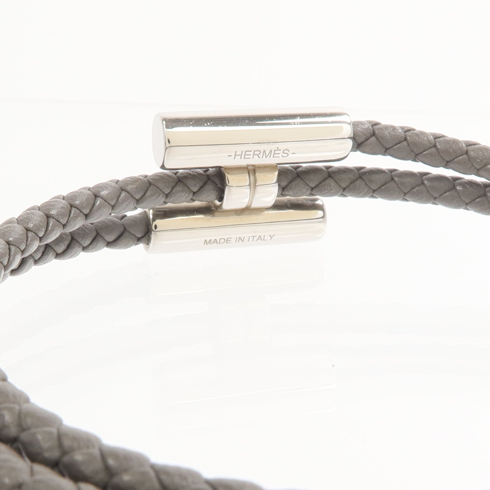 HERMES Swift皮革Tournis Tresse Bracelet手帶