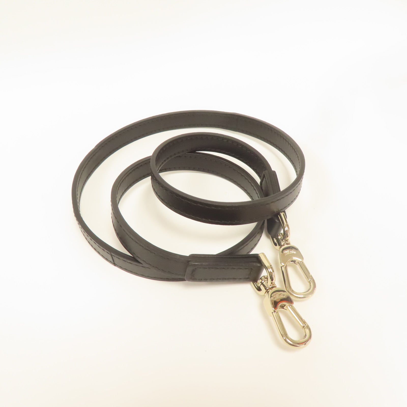 Longchamp 牛皮皮革2 Way Shoulder金扣手挽肩背兩用袋黑色