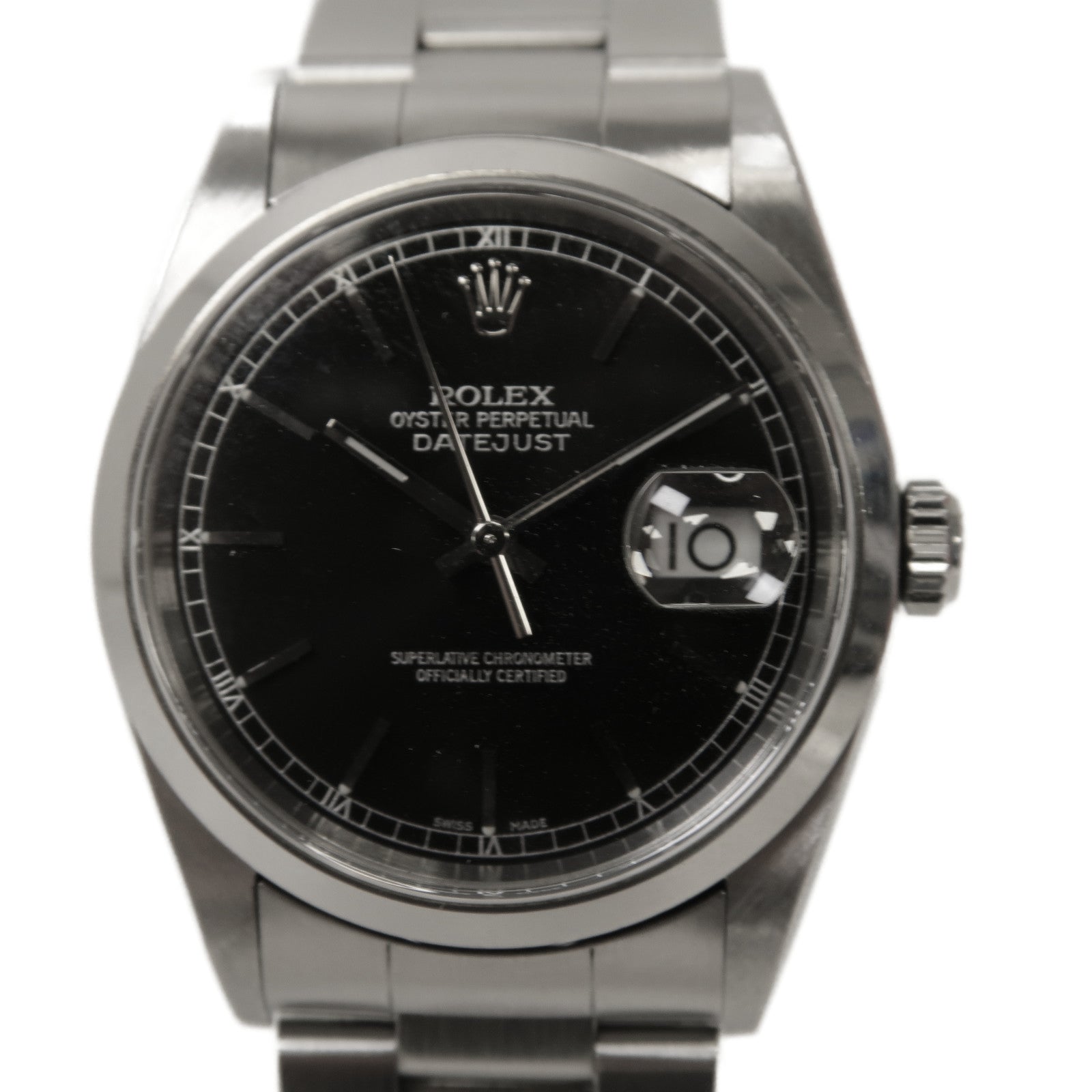 ROLEX Datejust 36mm不鏽鋼自動機芯手錶黑色