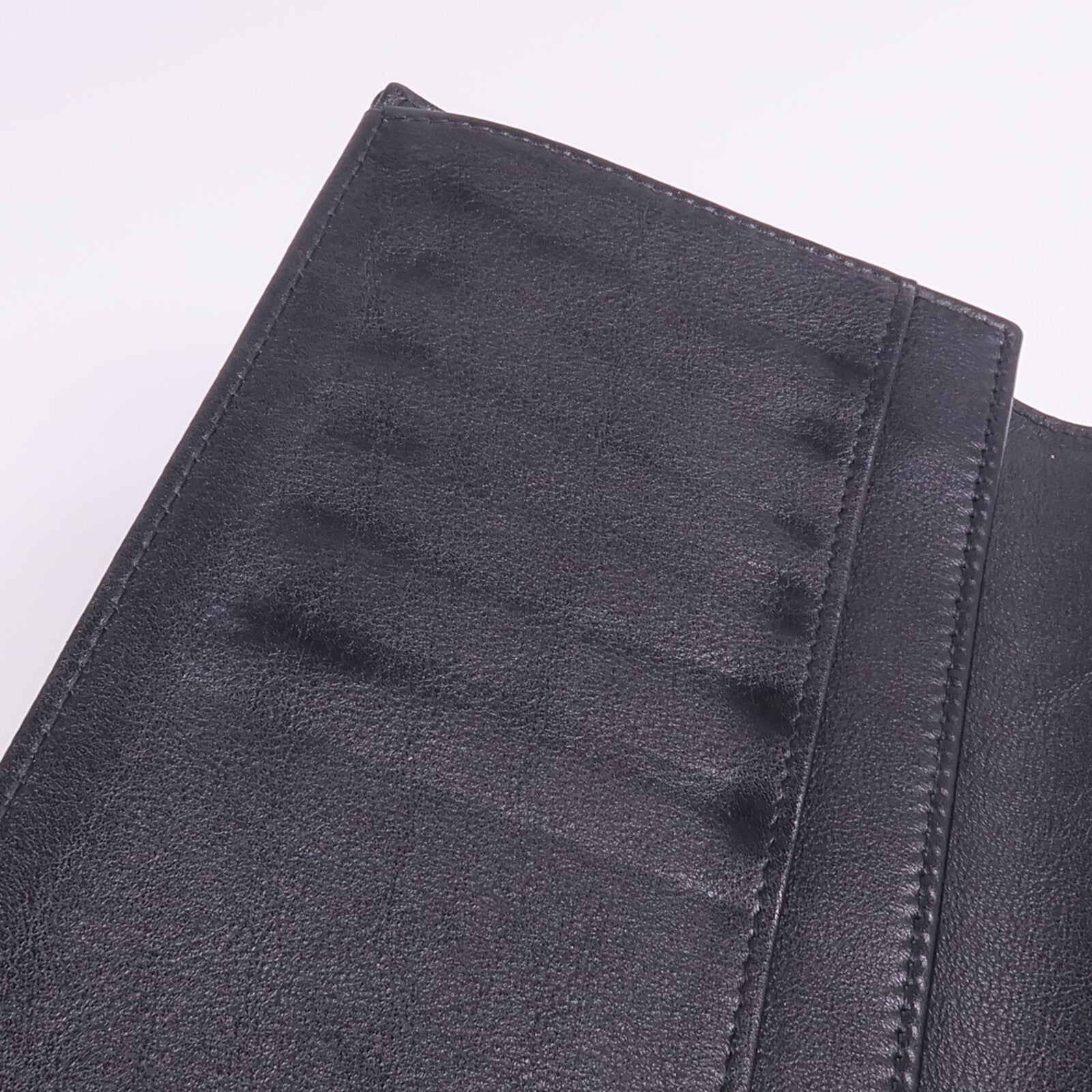 CHANEL 牛皮皮革Long Wallet銀扣長錢包
