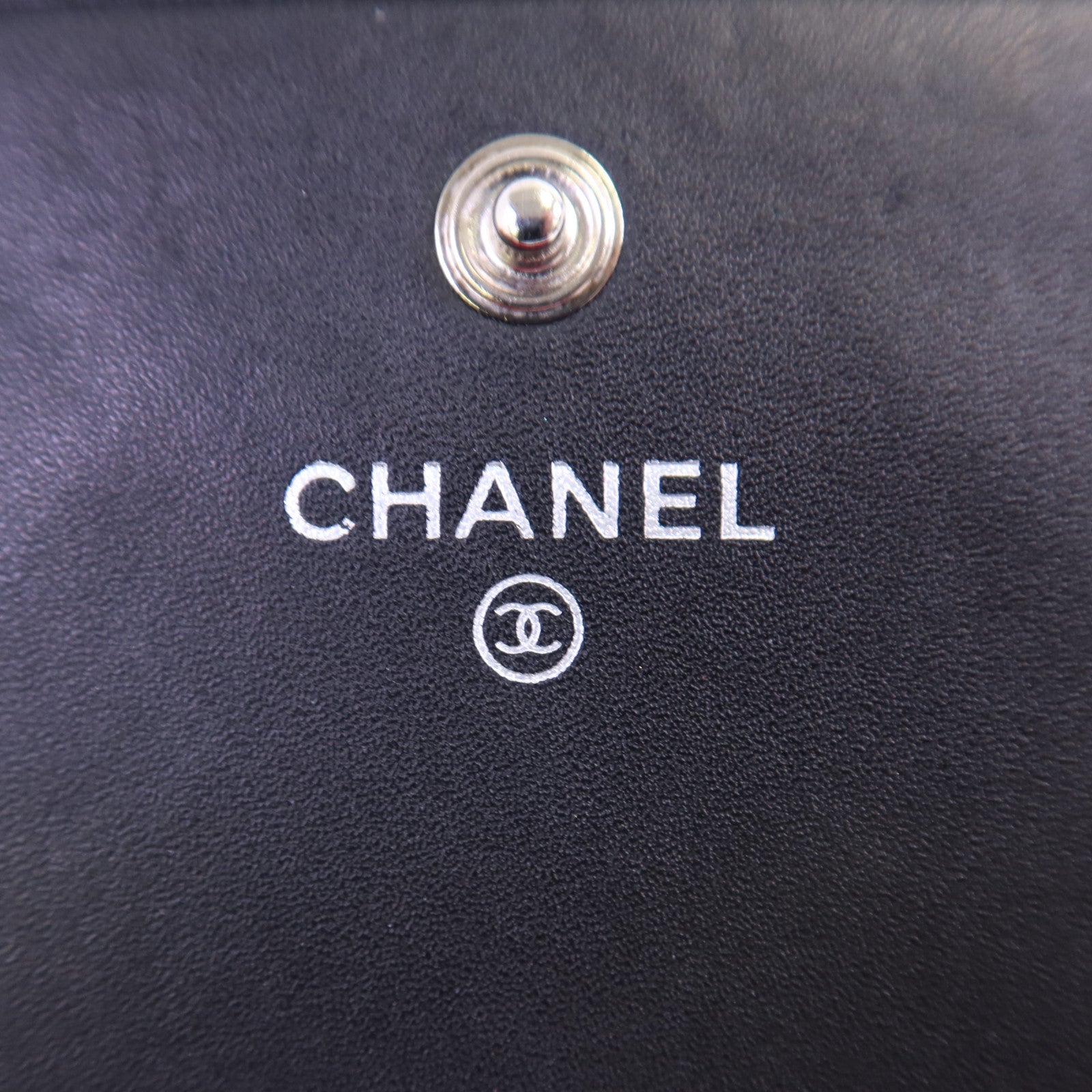 CHANEL 牛皮皮革Cambon Long Wallet銀扣長錢包