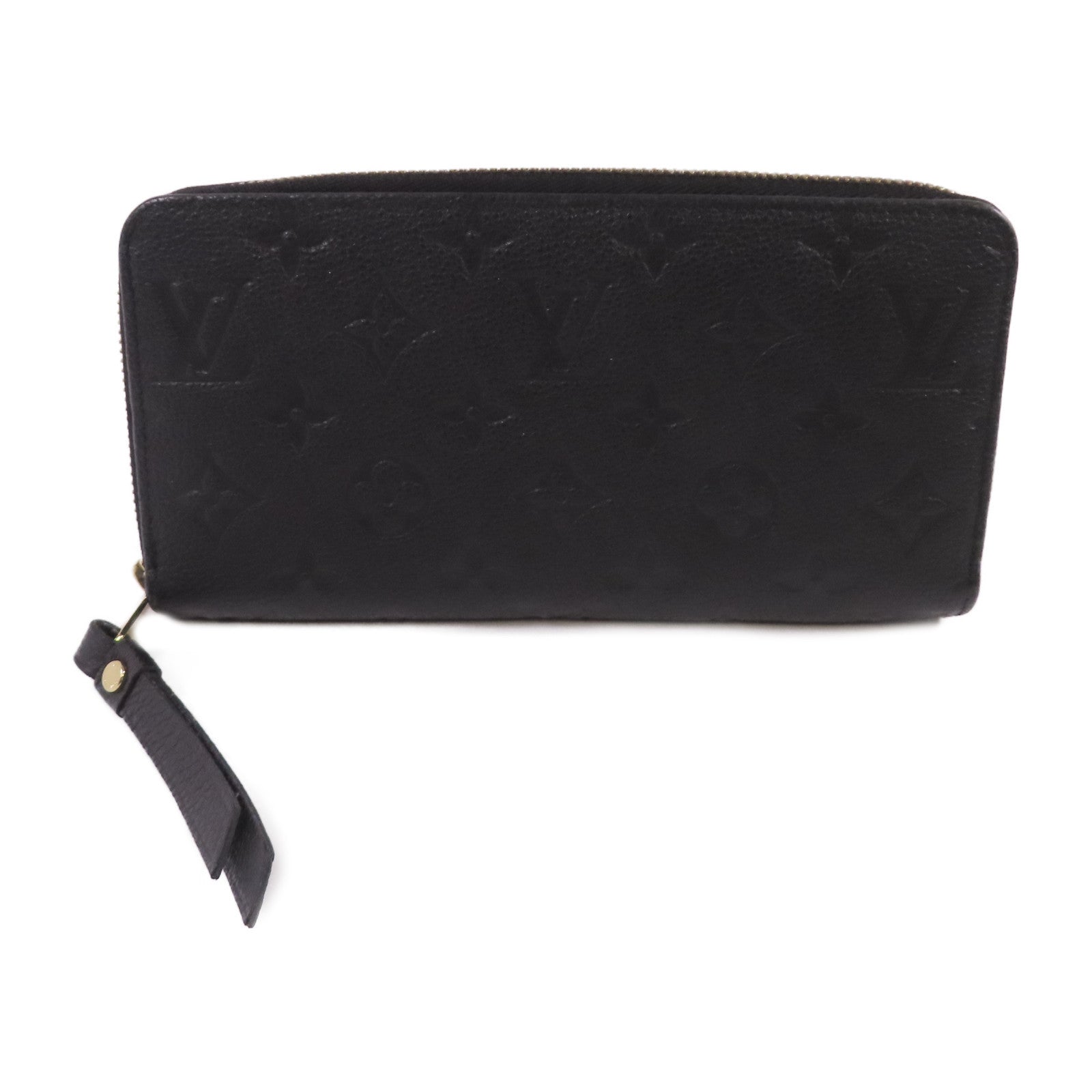 LOUIS VUITTON Monogram Empreinte Zipper Long Wallet金扣拉鏈長錢包黑色
