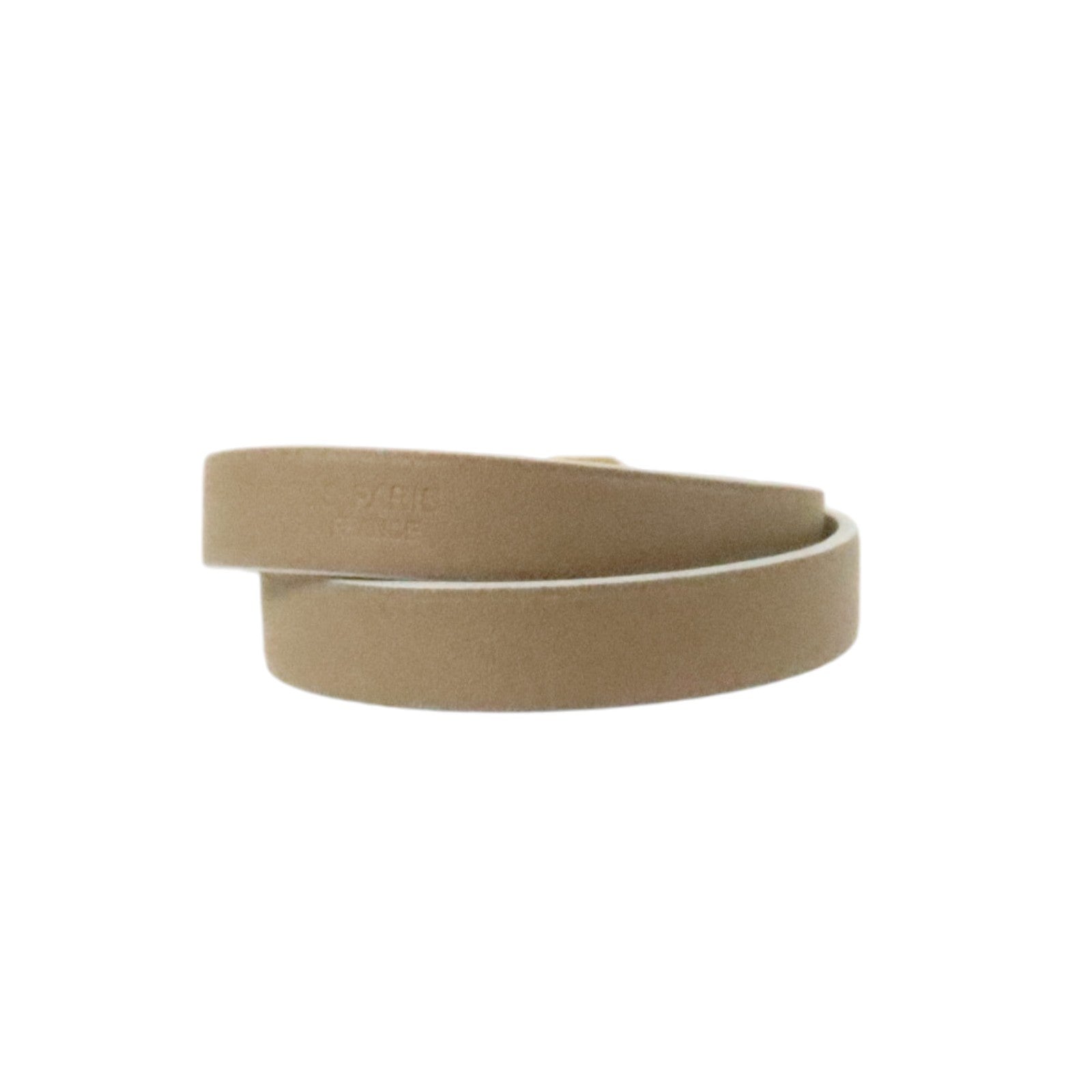 HERMES Swift皮革Medor Infini Double金扣手鏈Etoupe/Blanc
