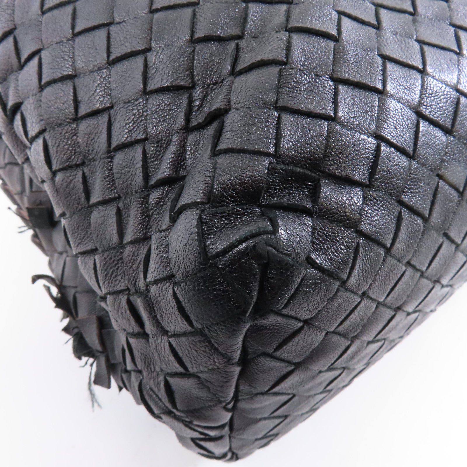 BOTTEGA VENETA 織紋皮革Shoulder Bag肩背袋金屬棕色