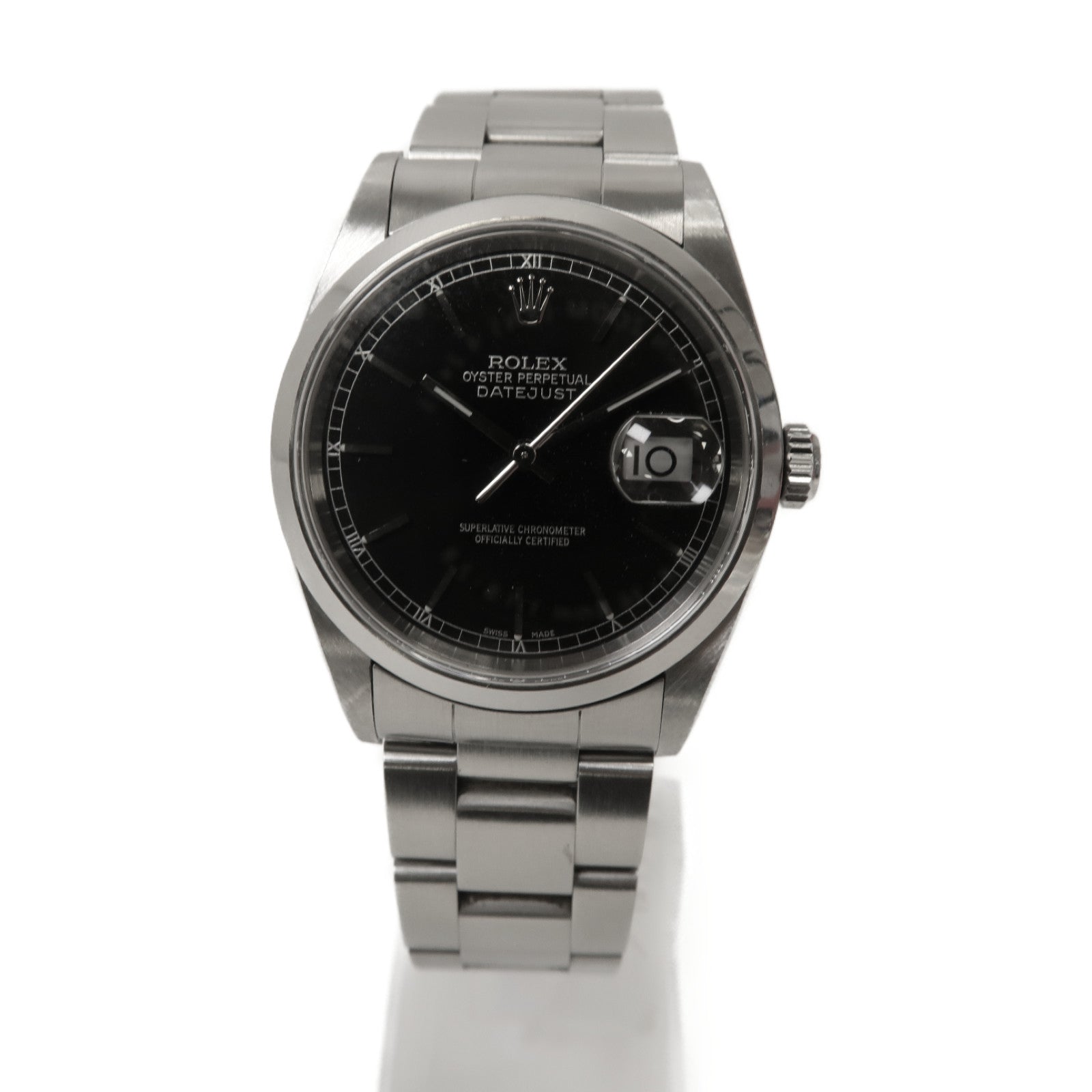 ROLEX Datejust 36mm不鏽鋼自動機芯手錶黑色