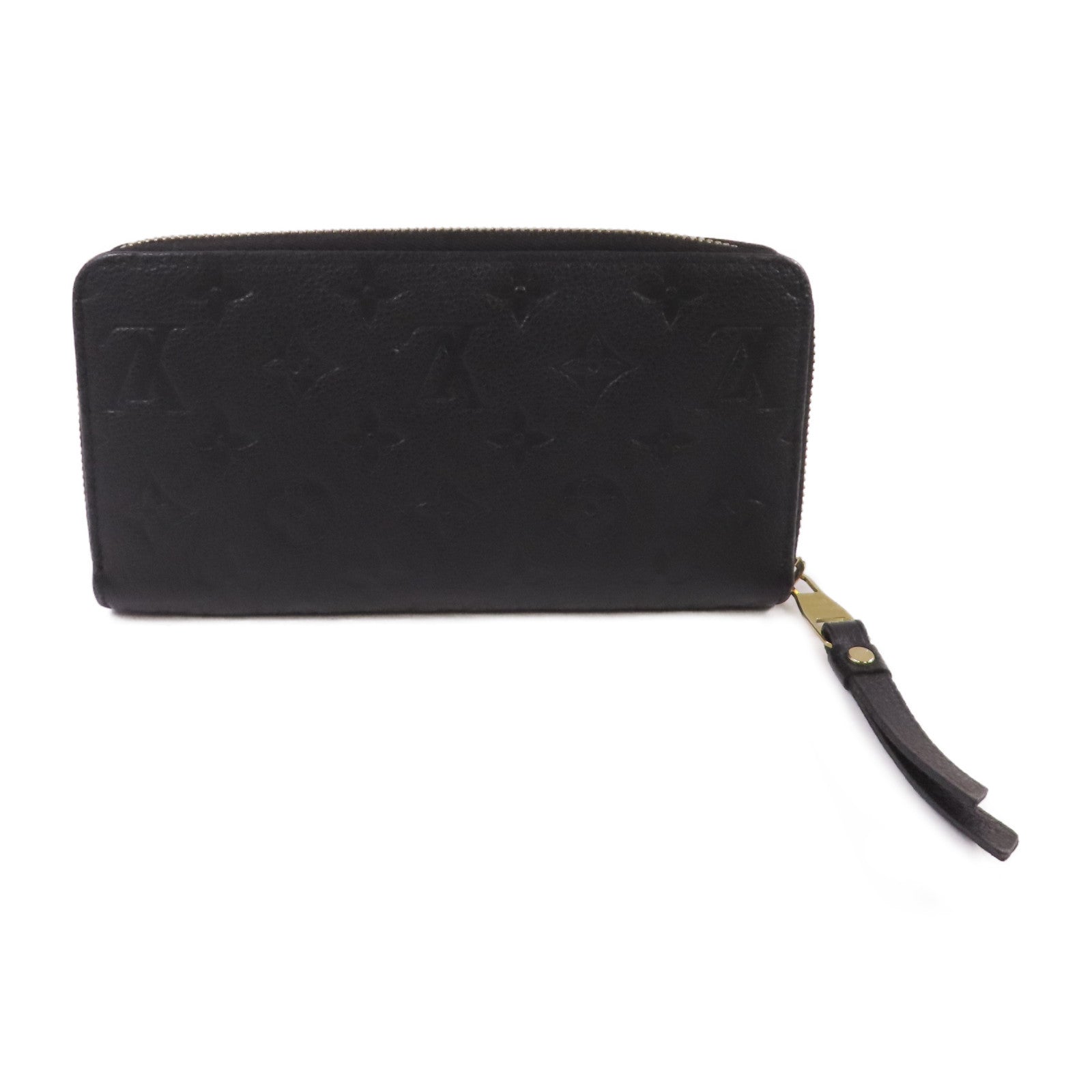 LOUIS VUITTON Monogram Empreinte Zipper Long Wallet金扣拉鏈長錢包黑色