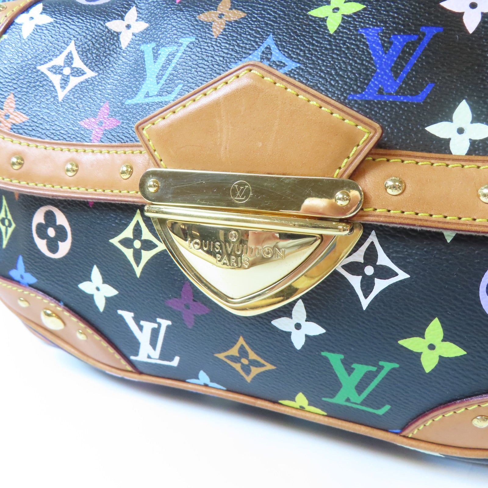 LOUIS VUITTON 【激減優惠】Monogram Multicolore Rita金扣手挽肩背兩用袋黑色/多色