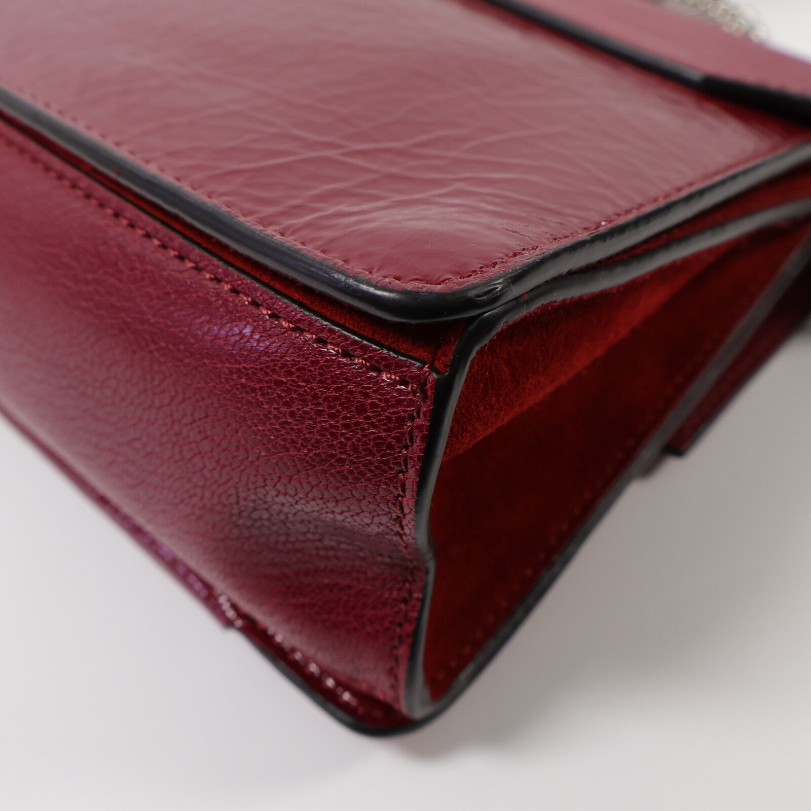 GIVENCHY 牛皮皮革Chain Shoulder銀扣鏈帶肩背袋