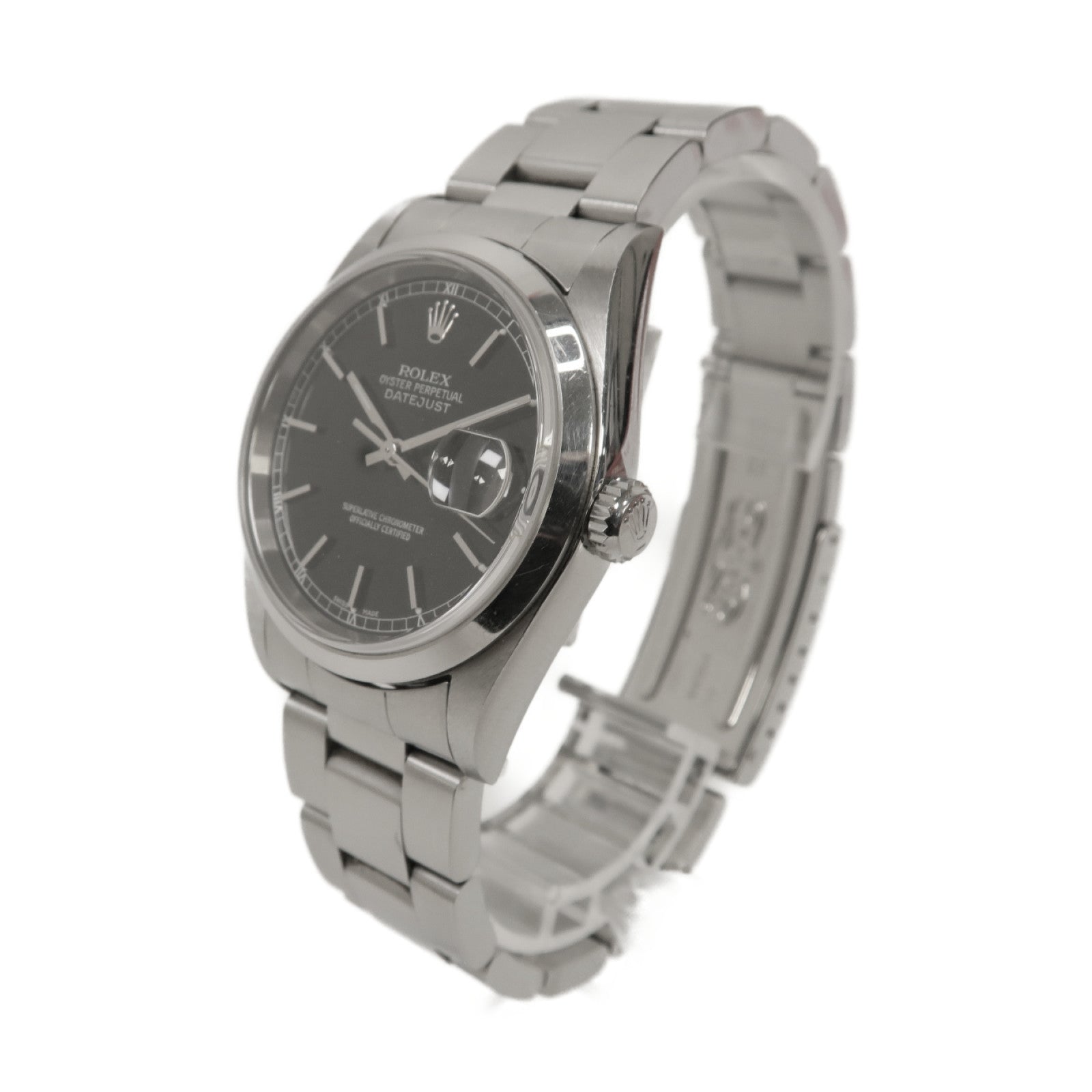 ROLEX Datejust 36mm不鏽鋼自動機芯手錶黑色