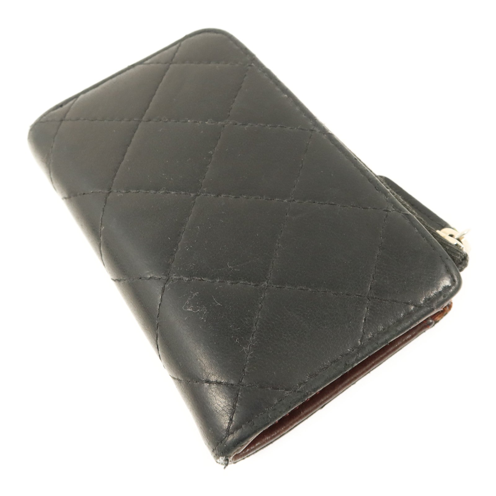 CHANEL 羊皮皮革Key Coin Purse銀扣鎖匙包
