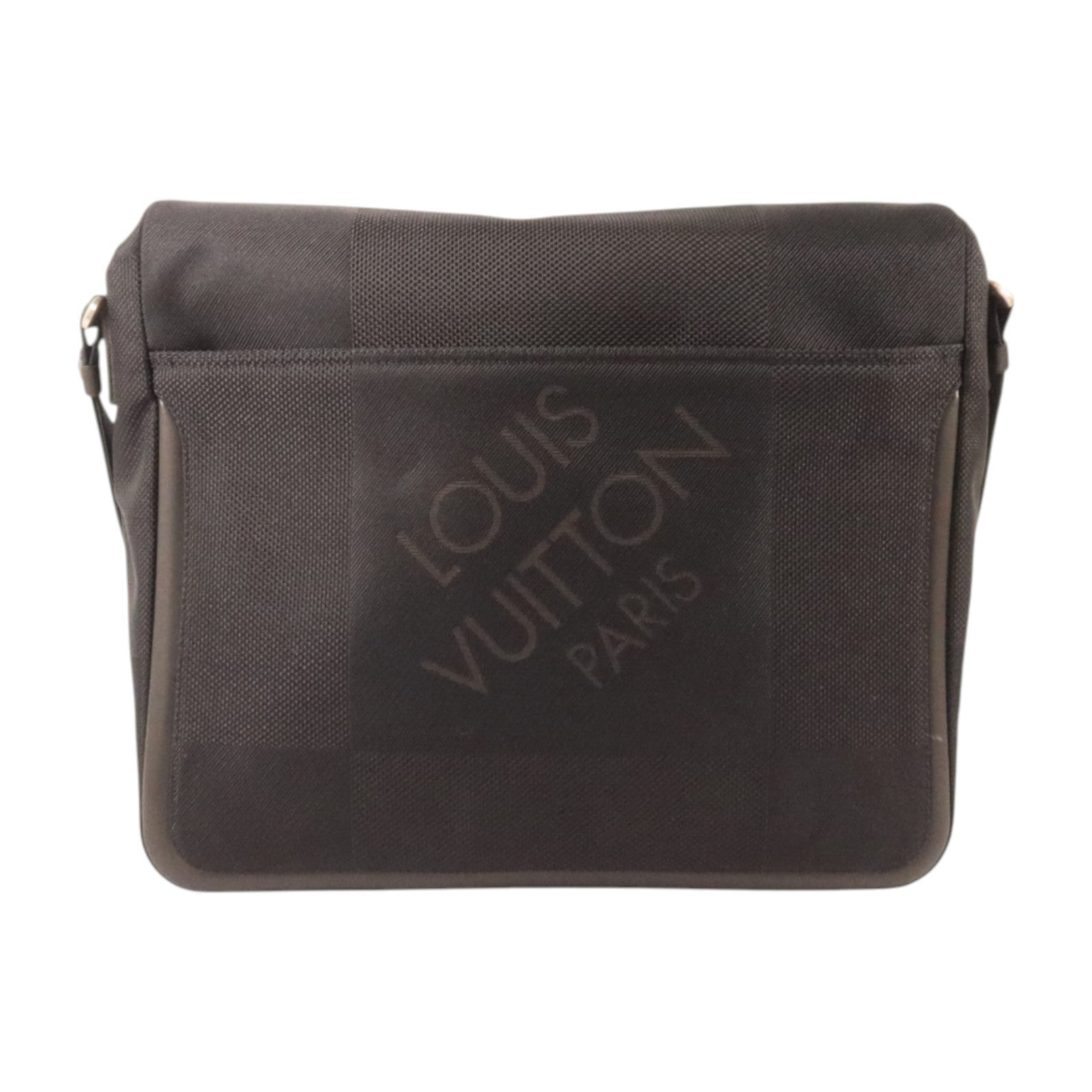 LOUIS VUITTON Damier Geant Messager MM銀扣肩背袋