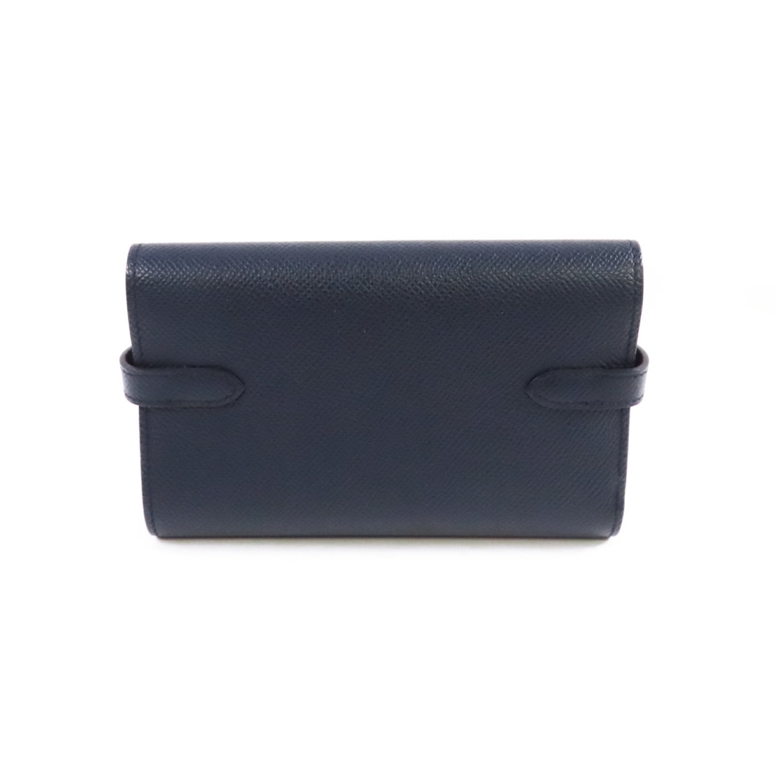 HERMES Epsom皮革Kelly Short Wallet銀扣短錢包