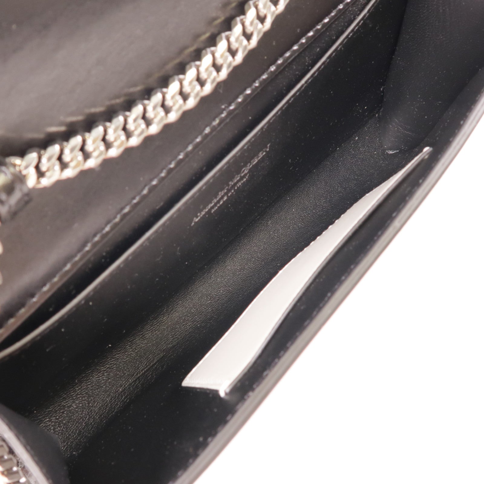SELECTION SHW Slash Shoulder Clutch Bag 554183 Calfskin Leather Black