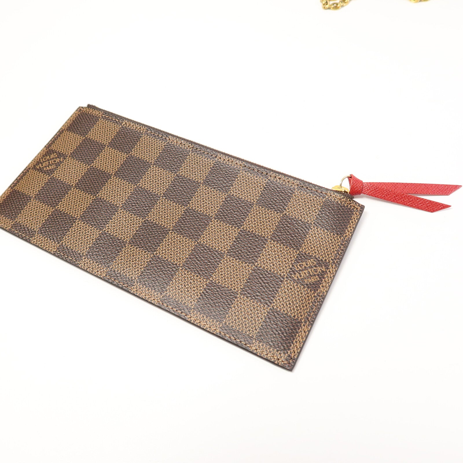 LOUIS VUITTON Damier Felice Pochette鏈帶肩背袋