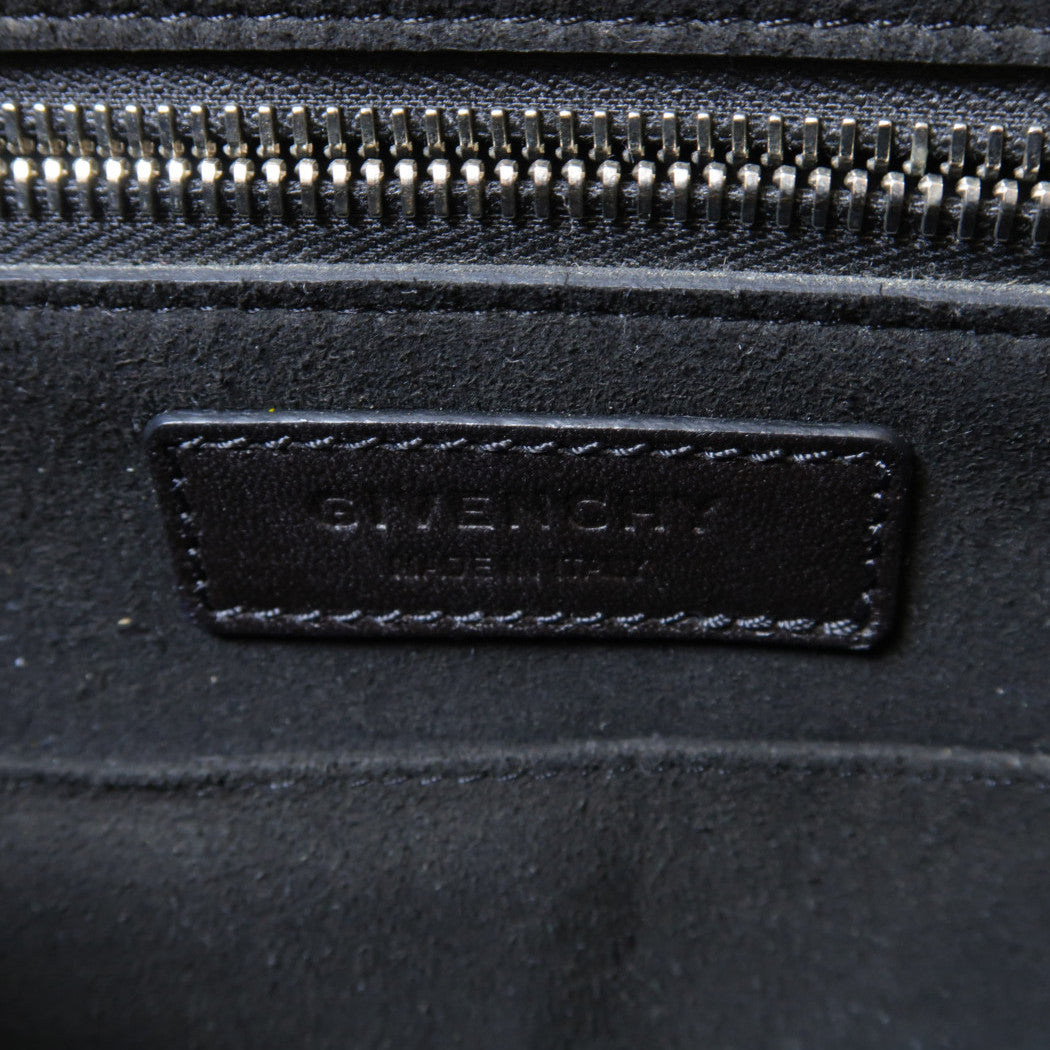 GIVENCHY 【激減優惠】牛皮皮革2 Way Shoulder Bag銀扣手挽肩背兩用袋黑色