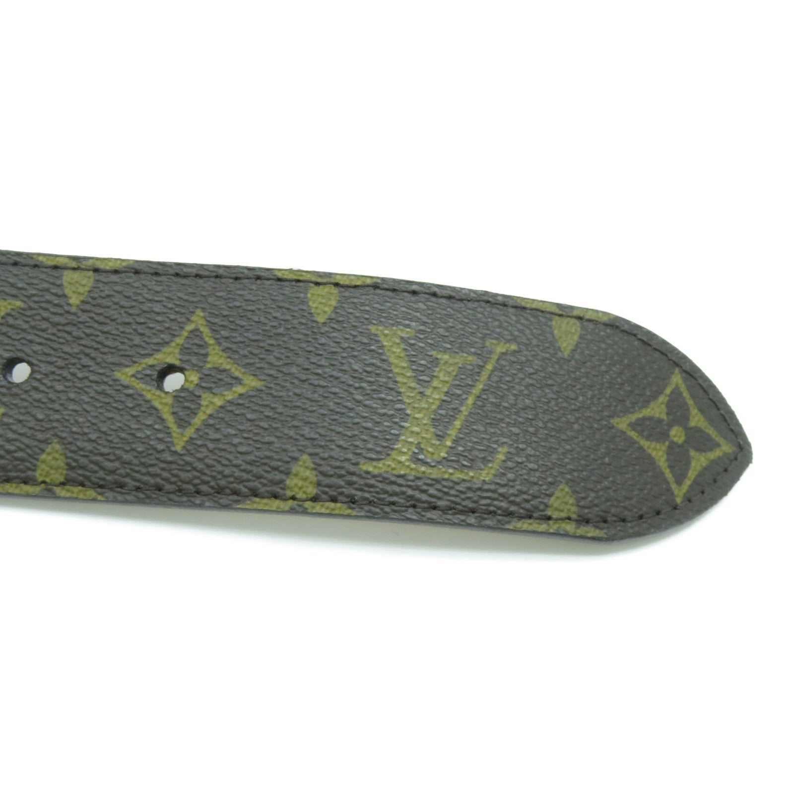 LOUIS VUITTON 【激減優惠】Monogram Belt金扣皮帶啡色