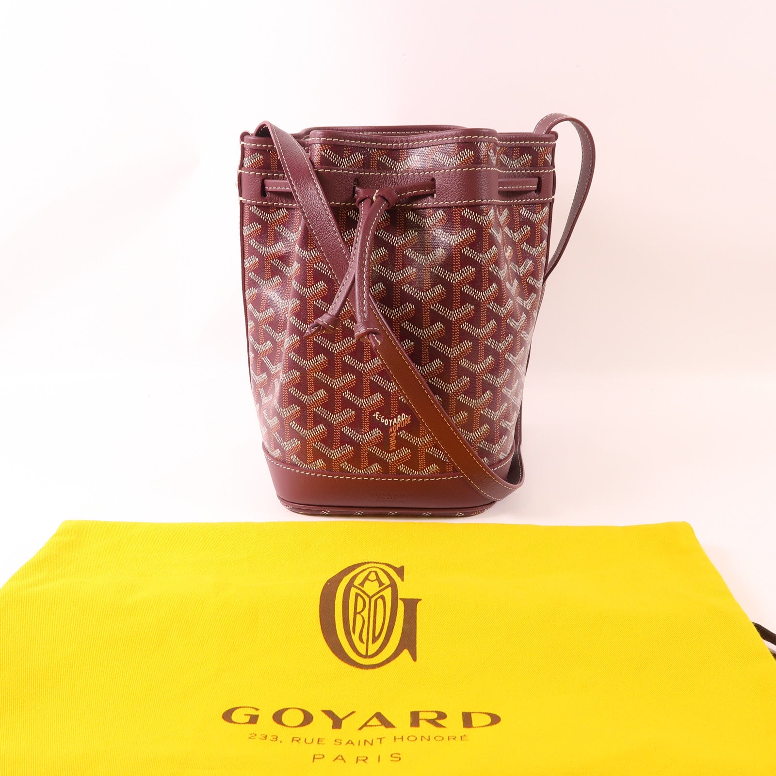 GOYARD 塗層帆布Petit Flot Bucket銀扣肩背袋