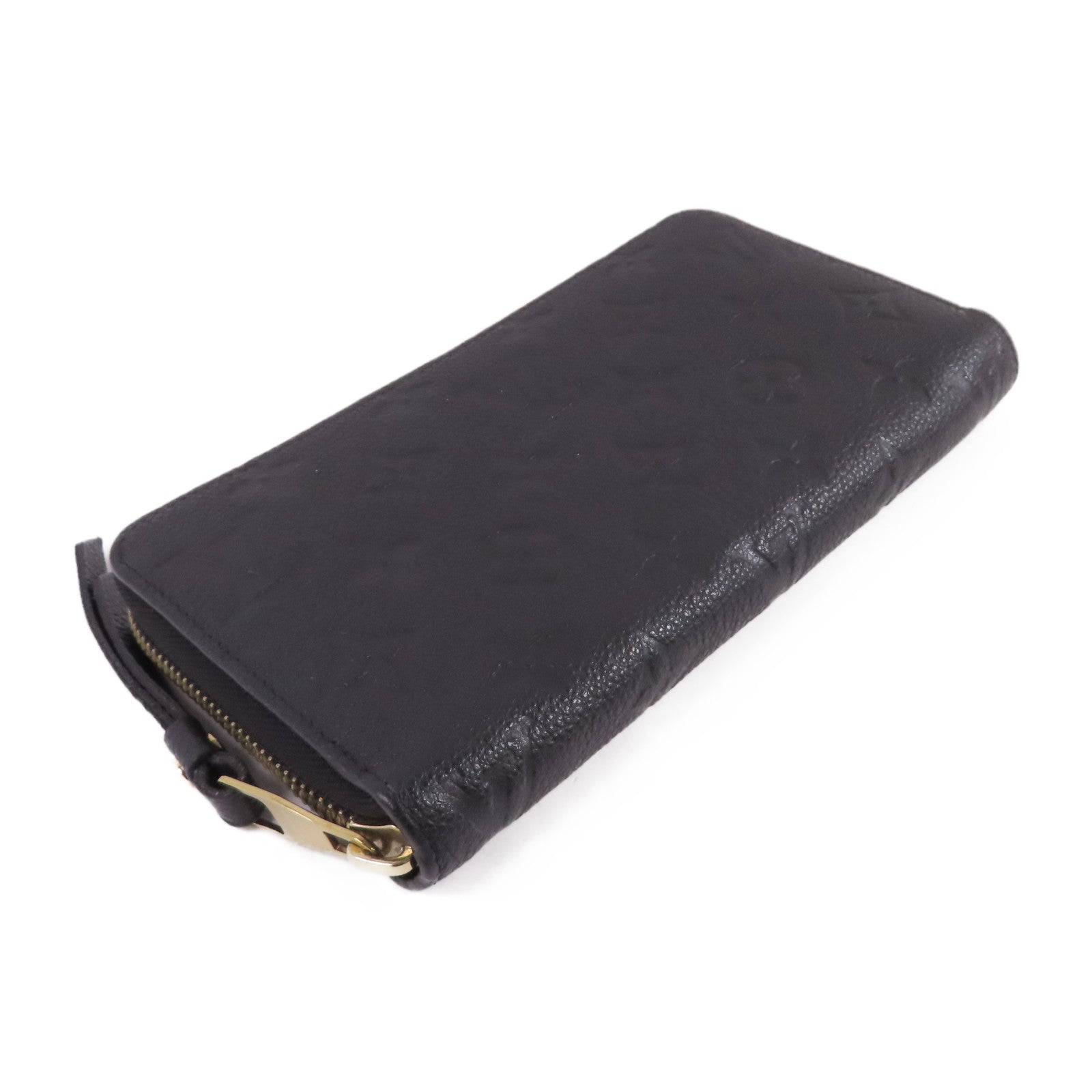 LOUIS VUITTON Monogram Empreinte Zipper Long Wallet金扣拉鏈長錢包黑色